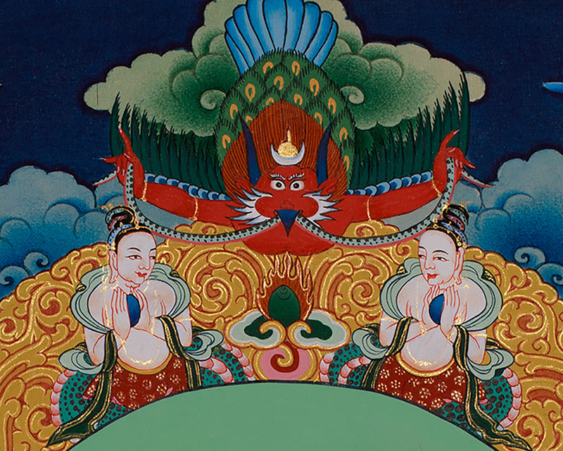 Three Longevity Deities Thangka | White Tara, Amitayus & Namgyalma