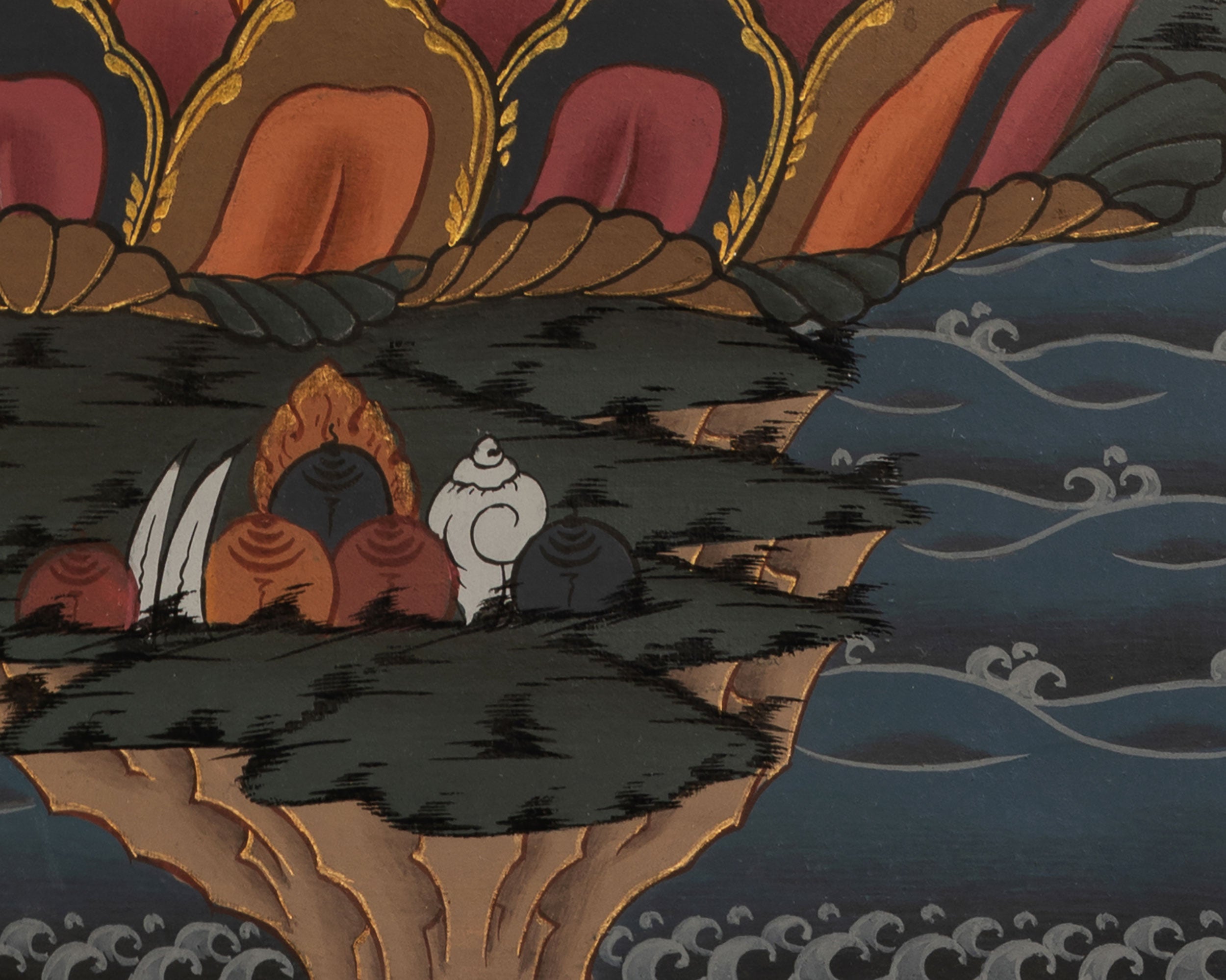 Chenrezig Thangka Painting | Religious Tibetan Wall Art