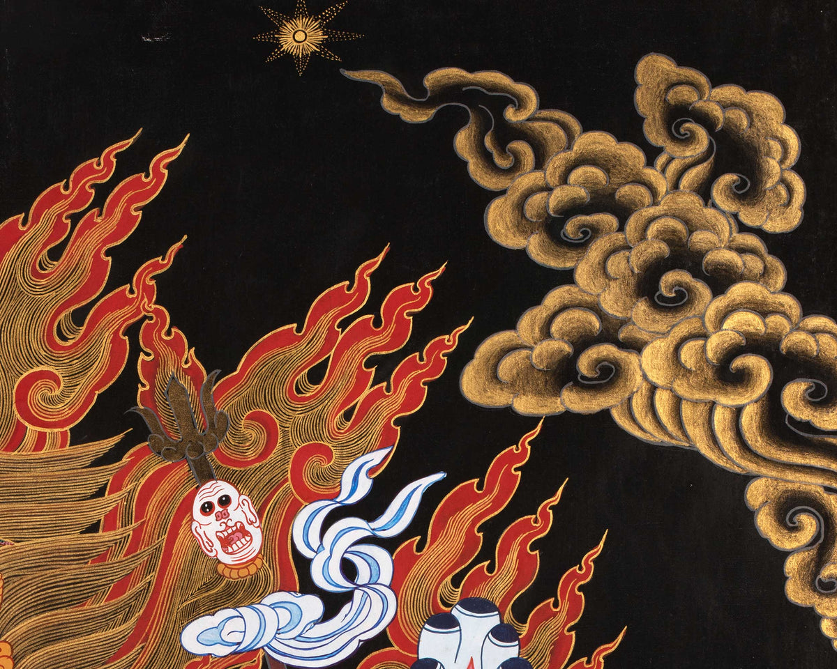 6 Armed Dharmapala Mahakala |  Spiritual Art for Altar space