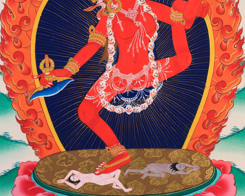 Vajrayogini Red Dakini Thangka | Fierce Wisdom and Empowerment