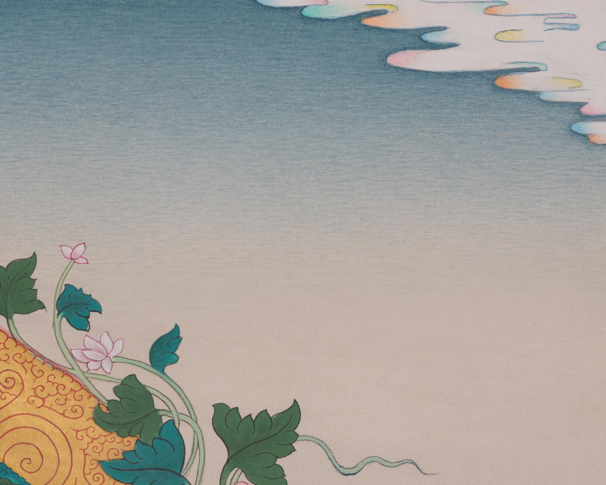 Manjushri Tibetan Artwork | Sword of Wisdom | Bodhisattva Deity