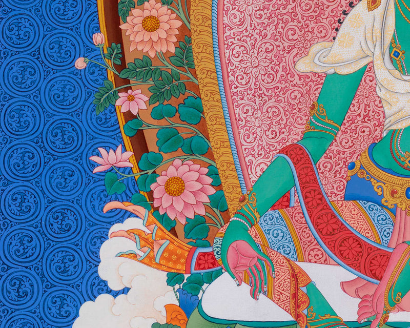 Exceptional Green Tara Thangka from Enlightenment Studio