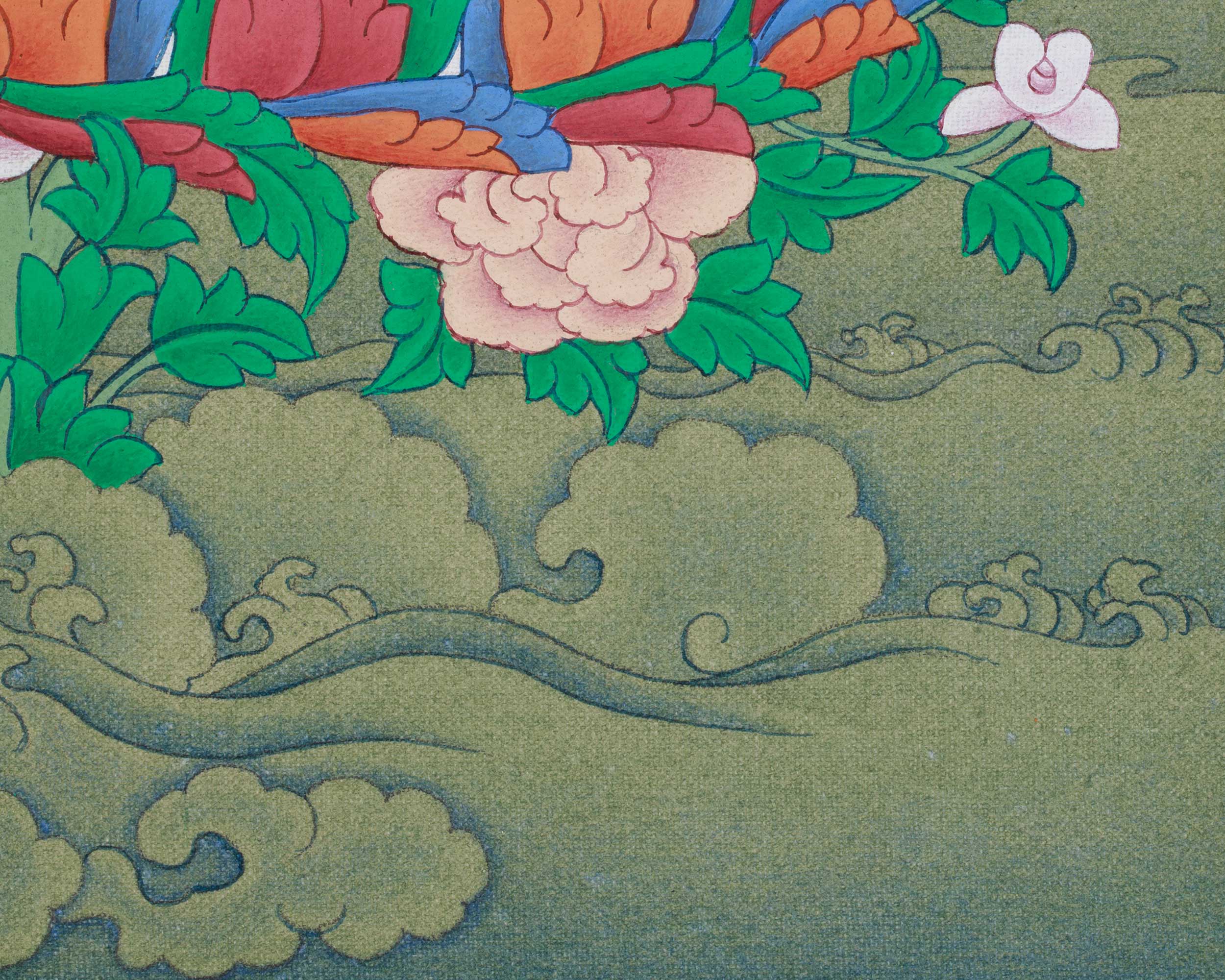 Lotus-Vajra Guru Rinpoche Thangka | Padmasambhava Master Artwork