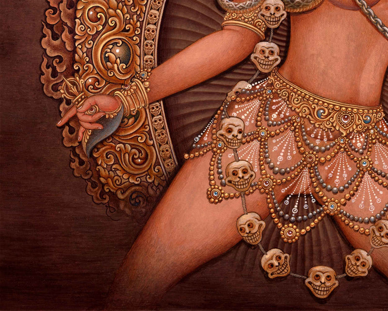 Goddess of Wisdom: Vajrayogini Thangka Print | Traditional Wall Decors