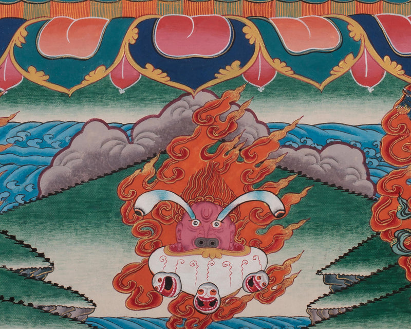 Heruka Yamantaka Thangka | The Wrathful Conqueror of Death