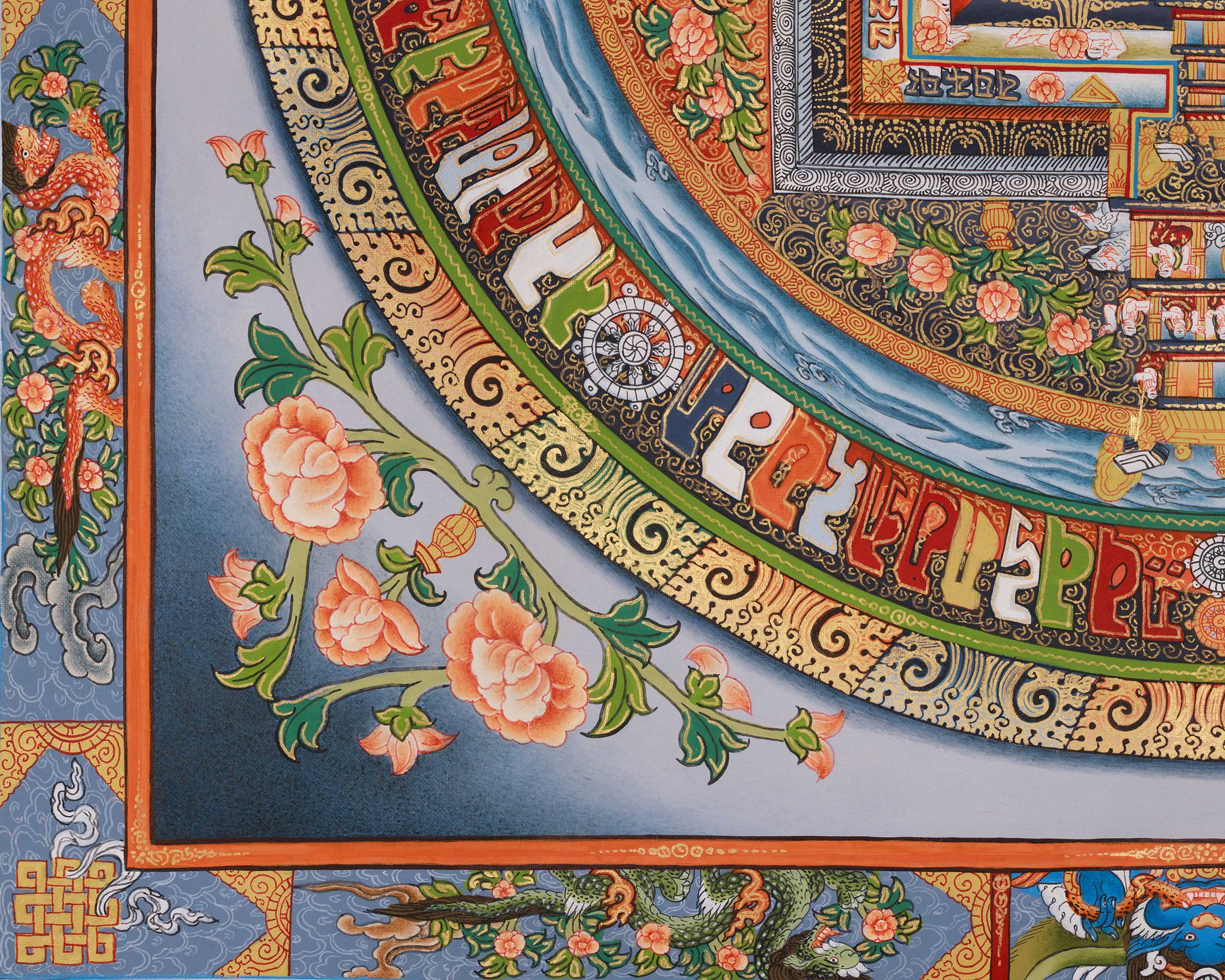 Hand-Painted Kalachakra Mandala Painting | Wheel of Time