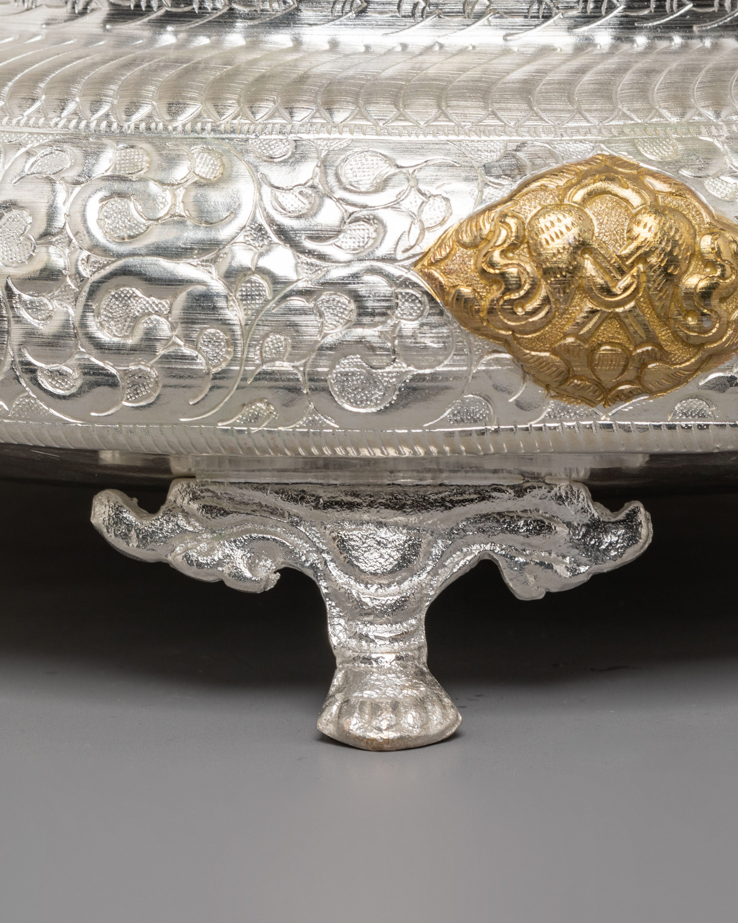 Handmade Spiritual Urli Bowl | Sacred Decorative Vessel with Vishva Vajra Design