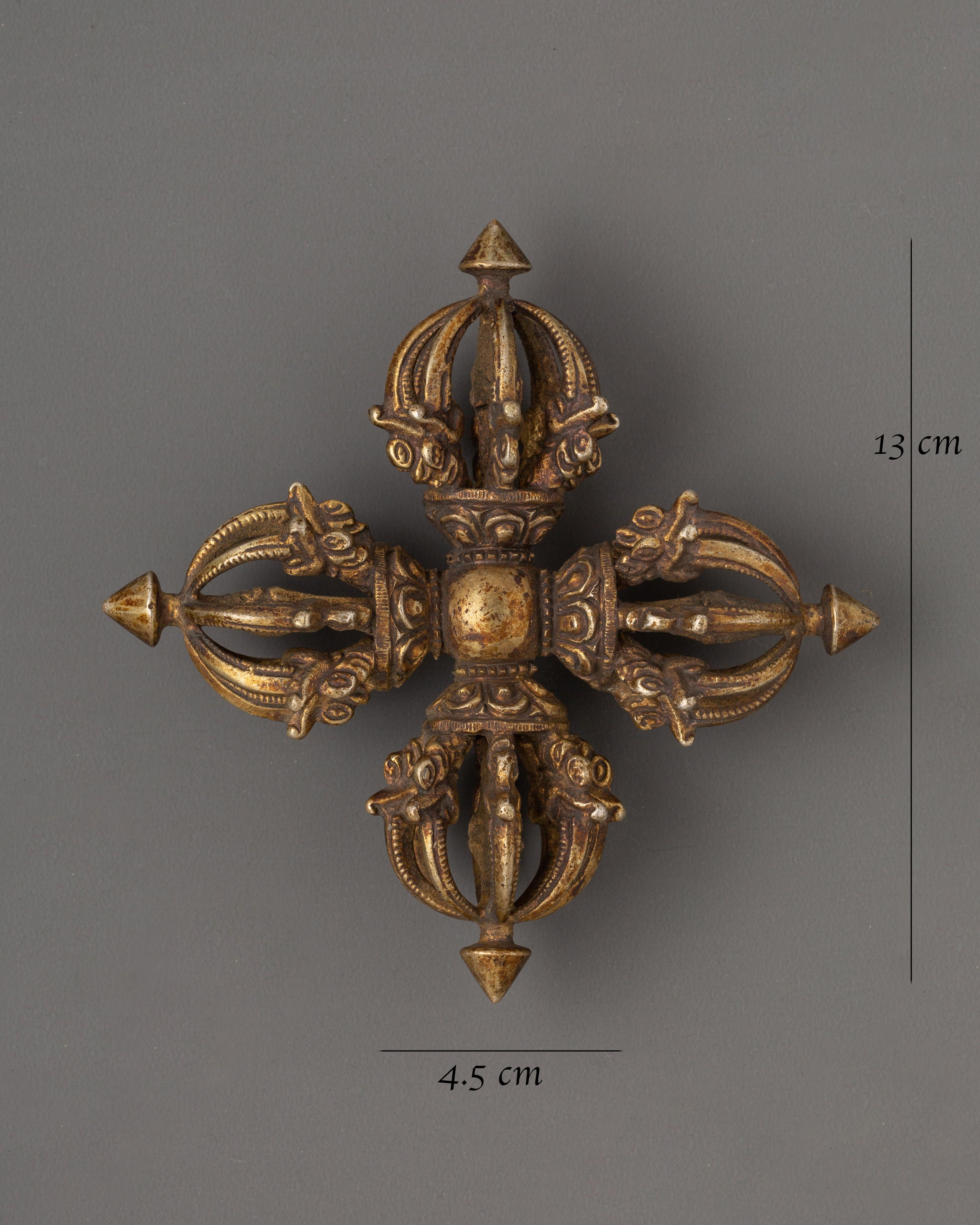 Bishwo Vajra Chakra Tool | Copper Tibetan Spiritual Ritual Artifact