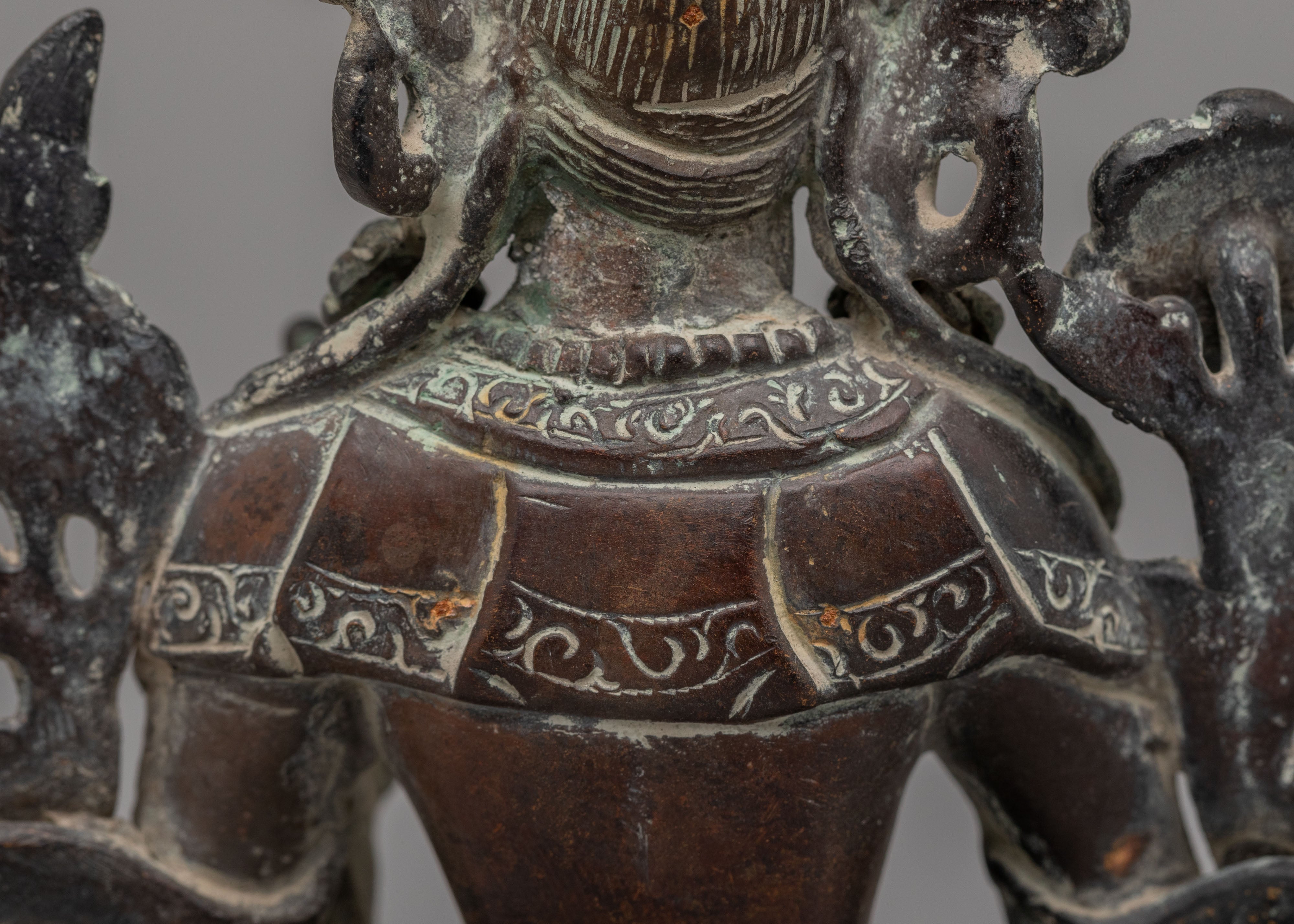 Traditional Green Tara Sculpture | Handcrafted Tibetan Goddess Figurine