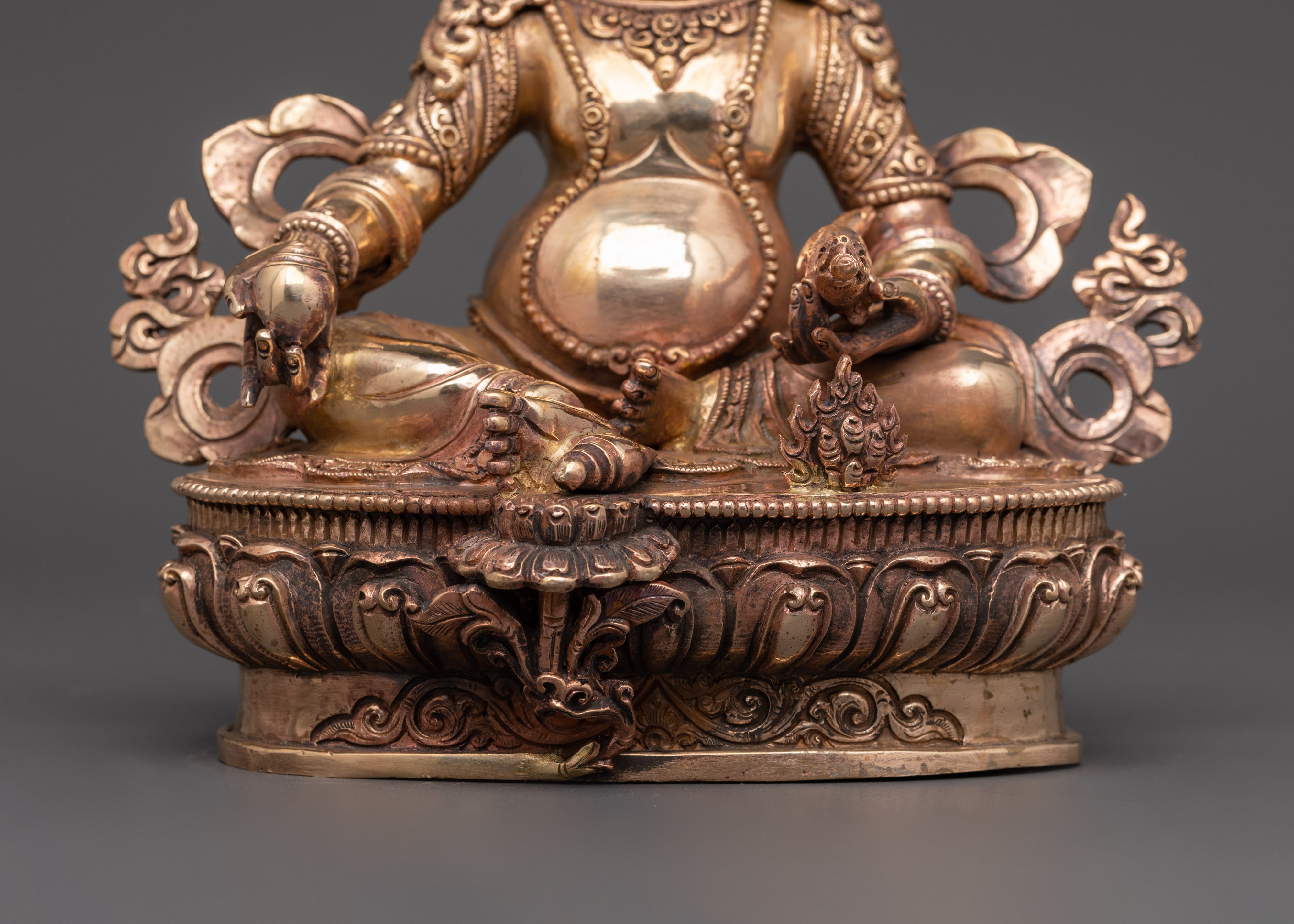 Dzambala Buddhist Wealth Deity Statue | Buddhist Decor for Abundance Rituals