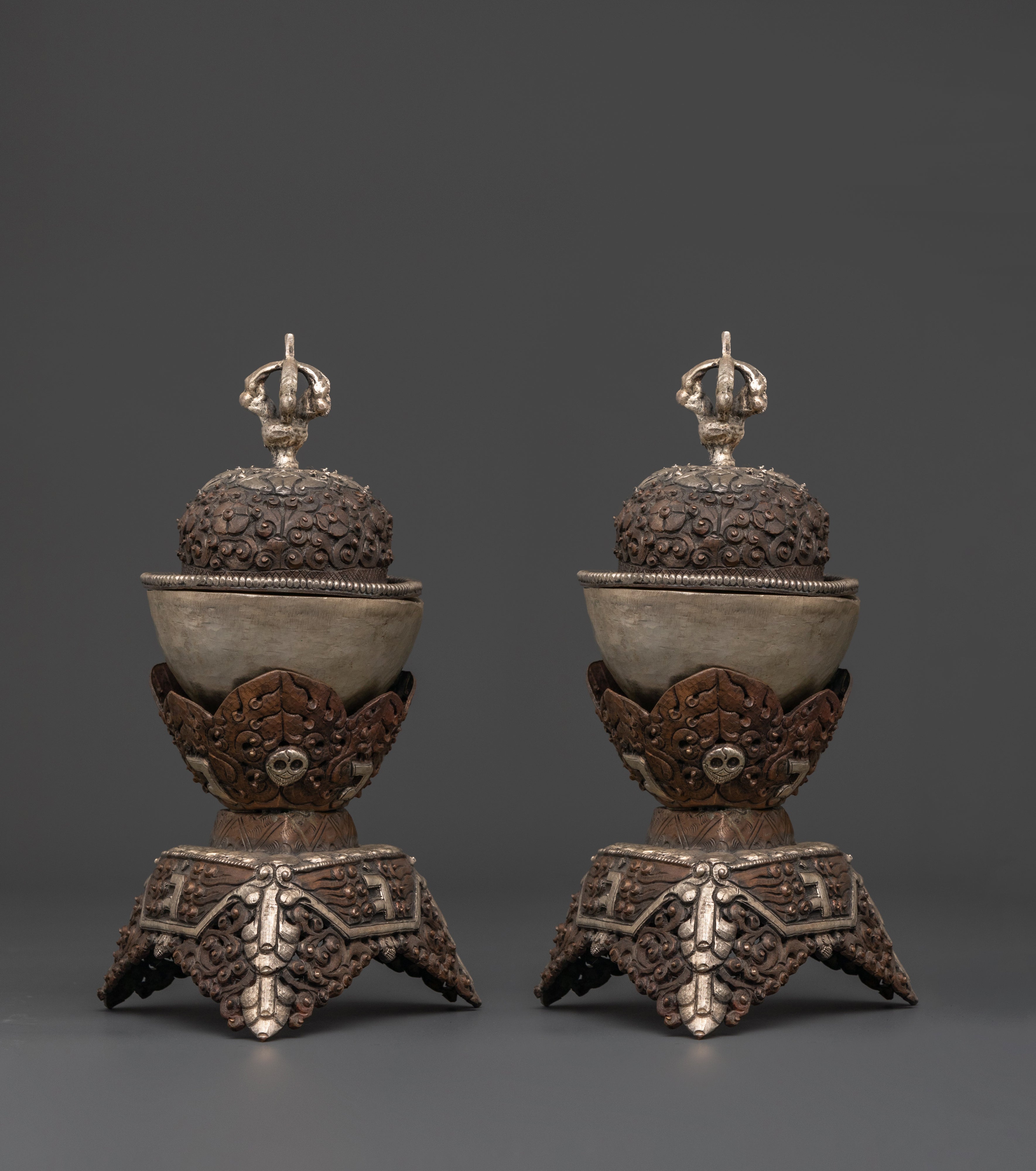 Chclicte Ritual Buddhist Ritual Chalice Set | Sacred Offering Vessels