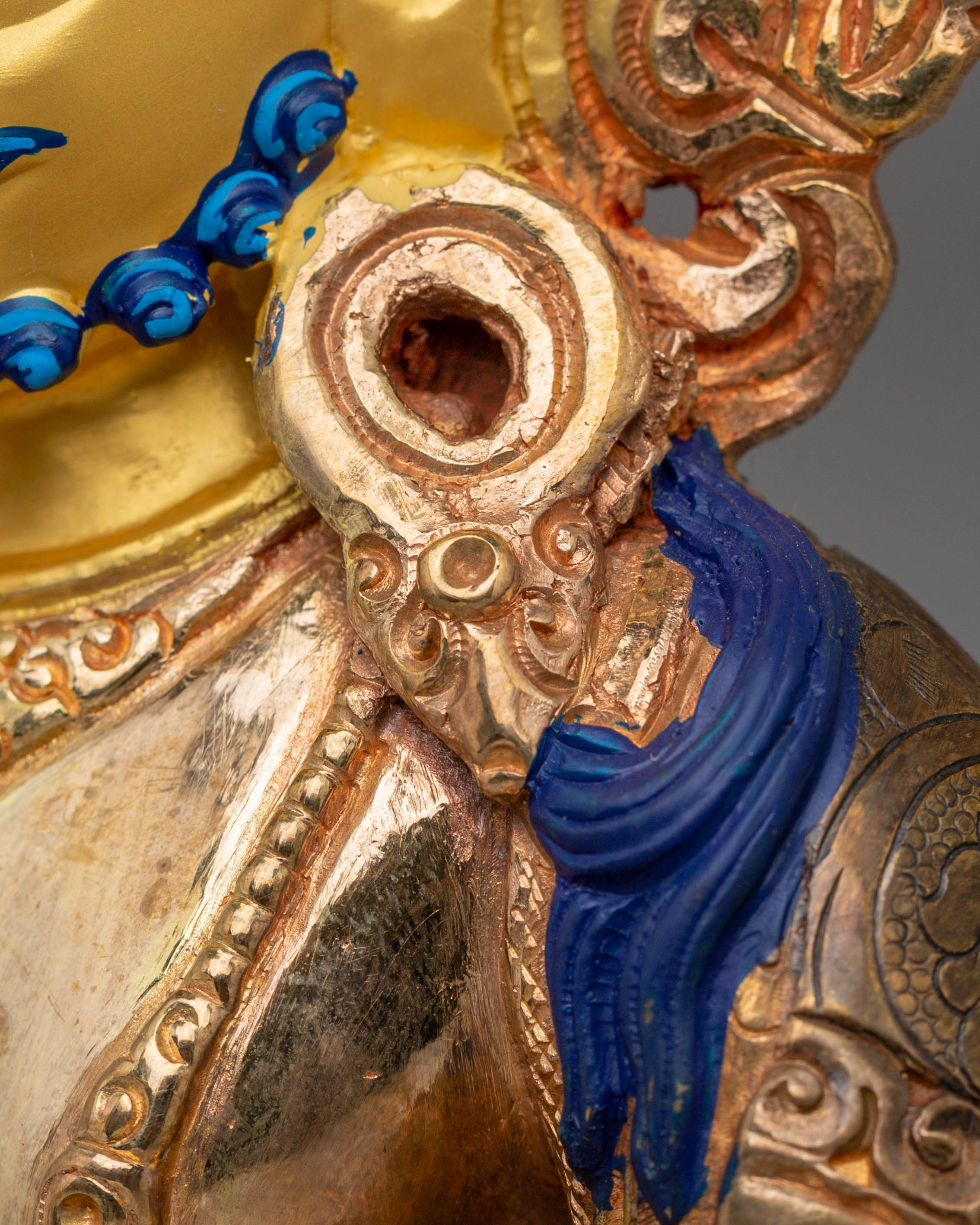 Dzambhala Handcrafted Sculpture | Gold Plated Prosperity Deity Statue