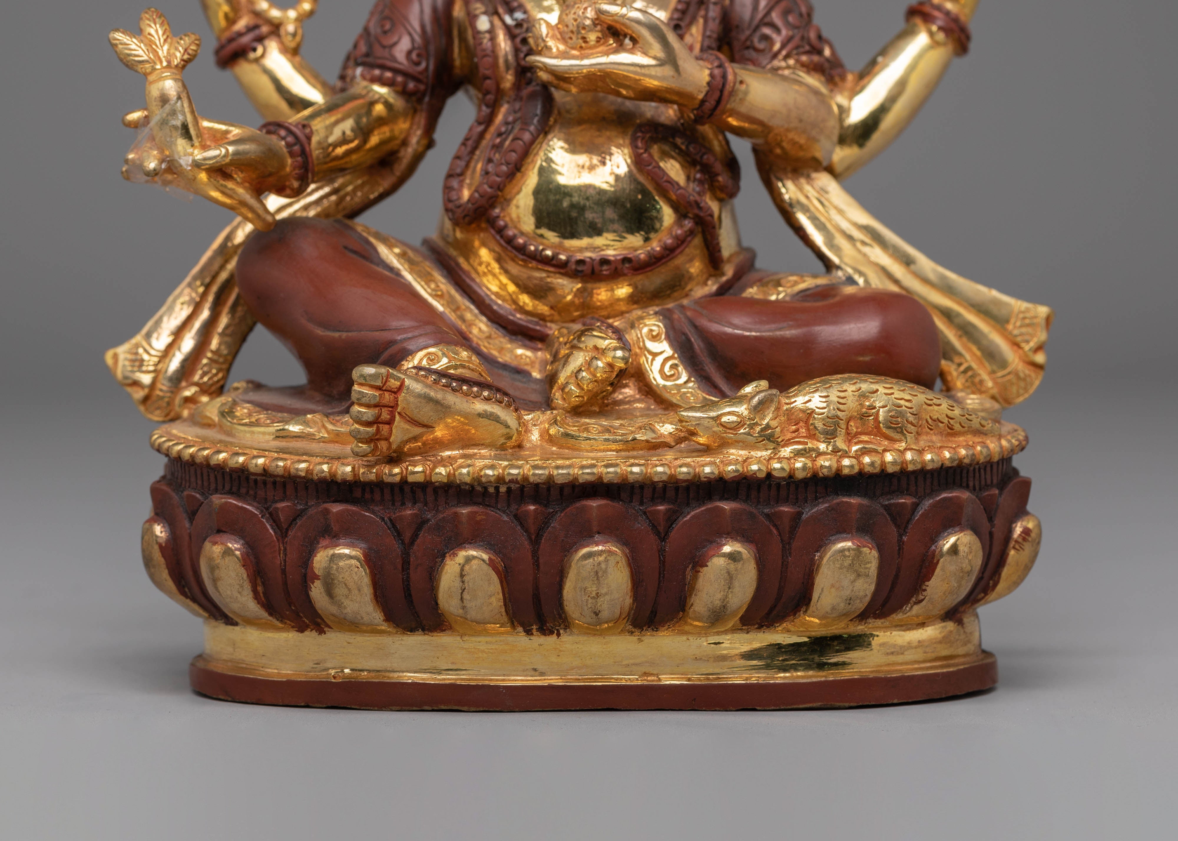 Golden Ganesh Wealth Deity Statue | Hindu God of Prosperity & Wisdom