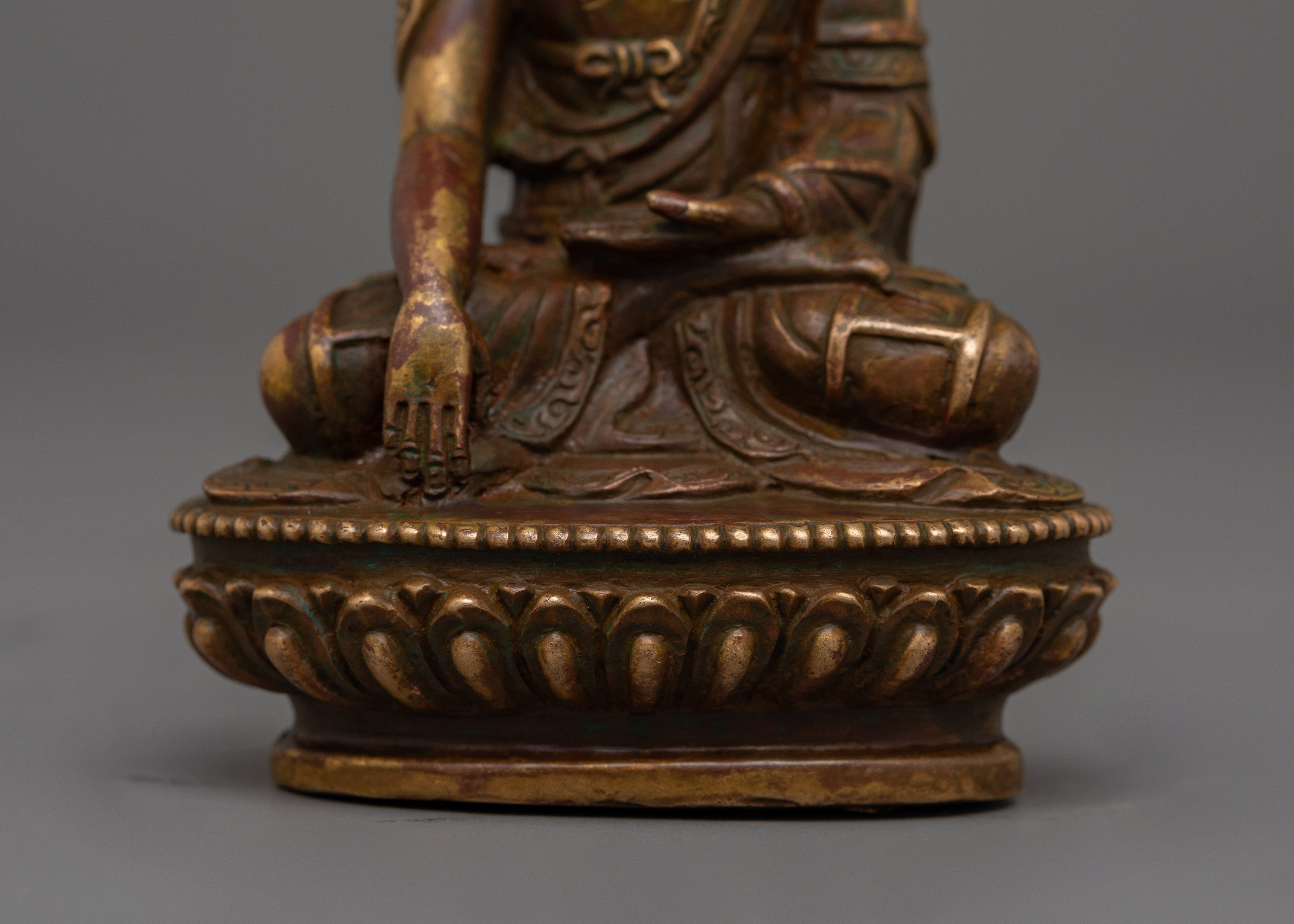 4.1 Inches Shakyamuni Buddha Statue | Oxidized Copper Shakyamuni Buddha
