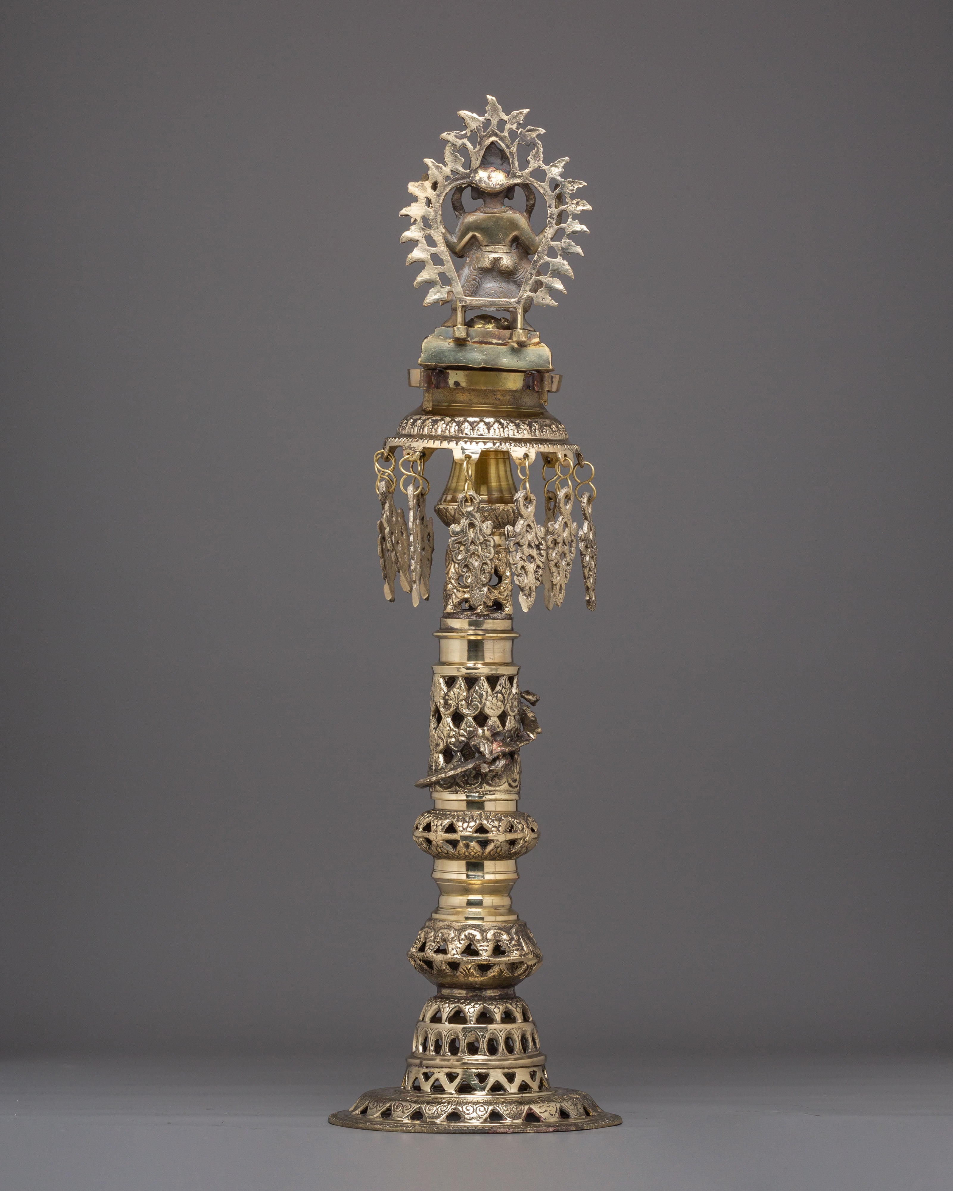 Handmade Panas Oil Lamp Set | Sacred Brass Lamp