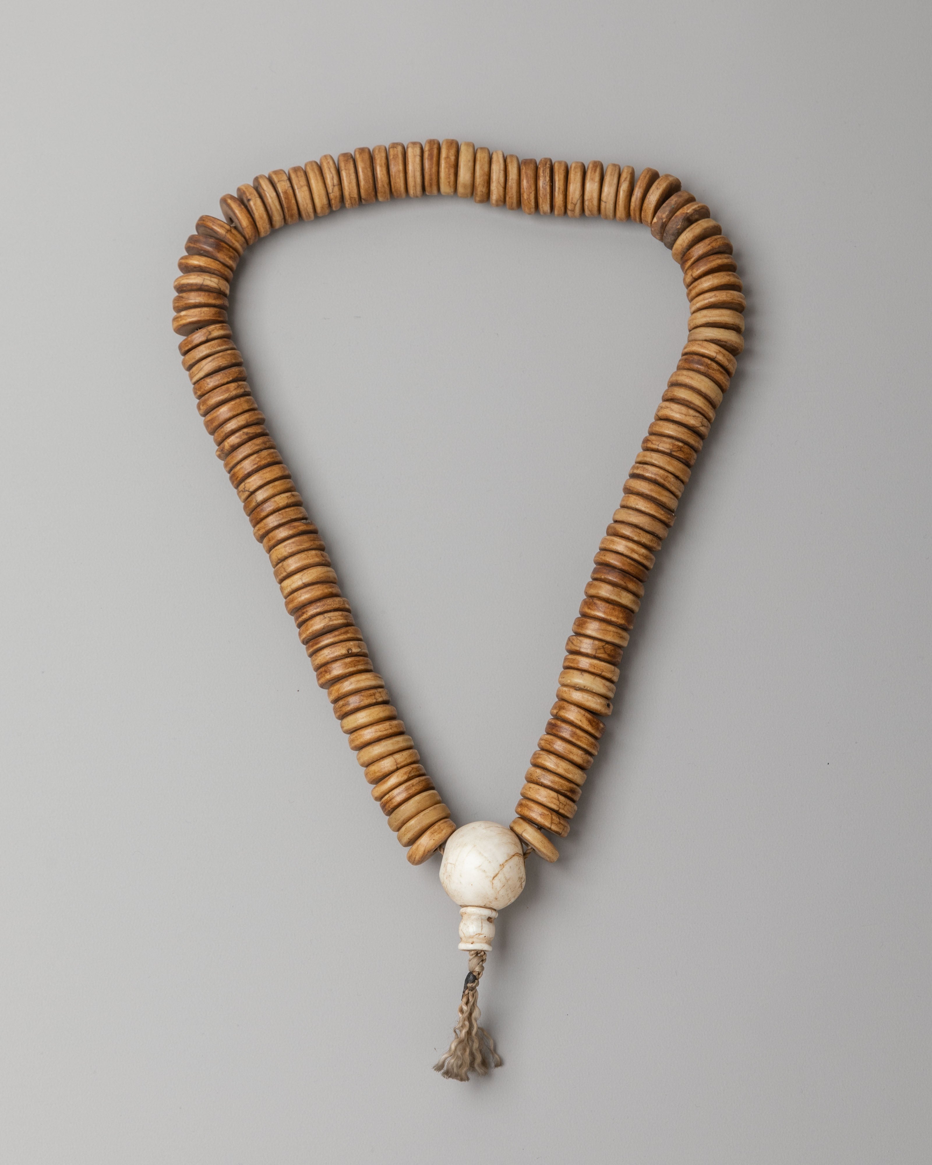 Buddhist Mala for Meditation |Handcrafted Ethically Sourced Bone Prayer Beads