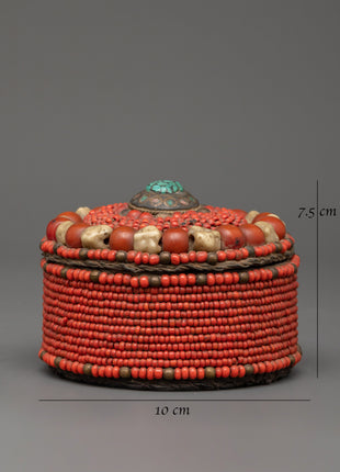 Tibetan Jewellery Box for Collection | Handmade Ethnic Accessory Storage
