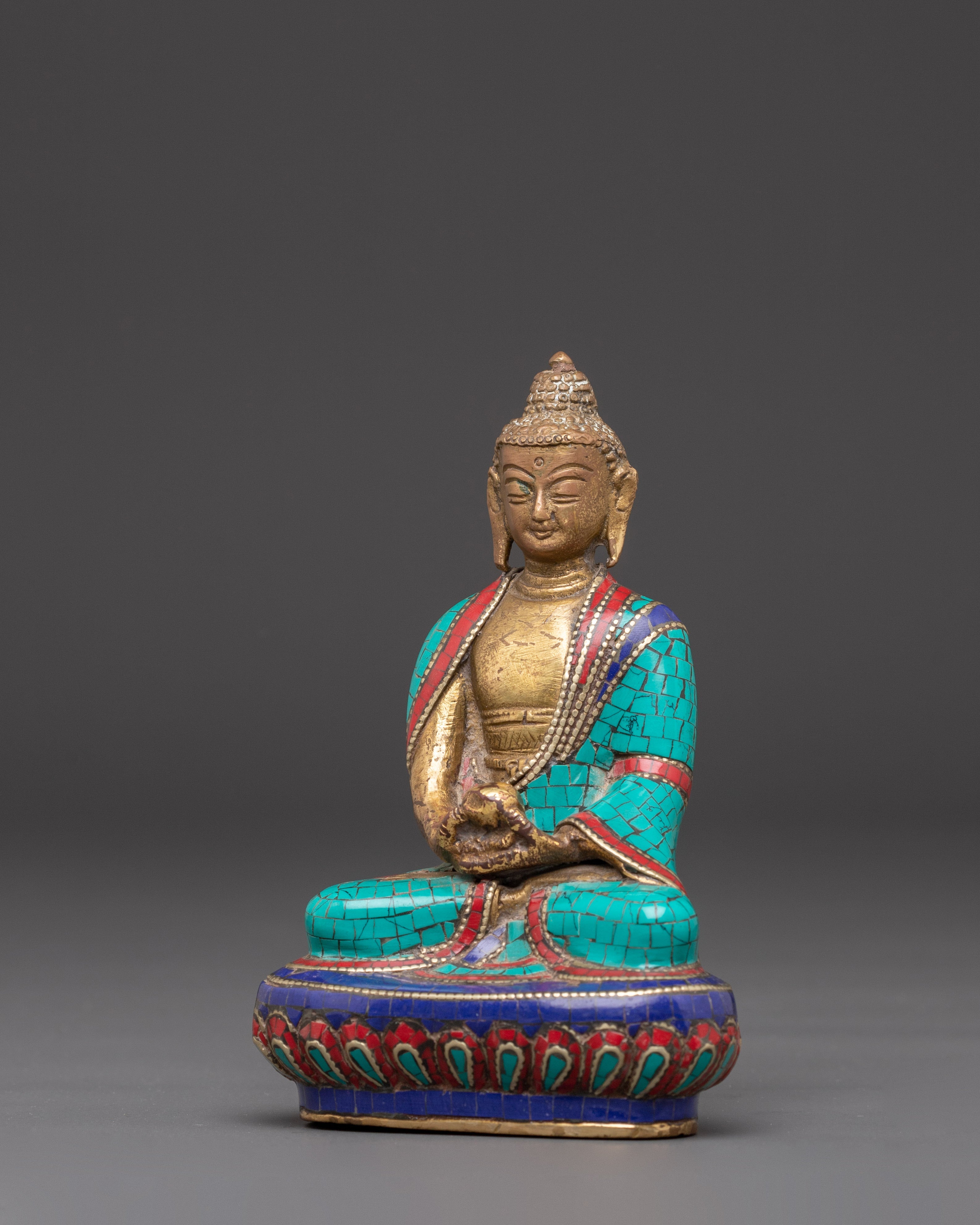 Sacred Buddha Amitabha Handcrafted Statue | Brass Amitabha Buddha Art