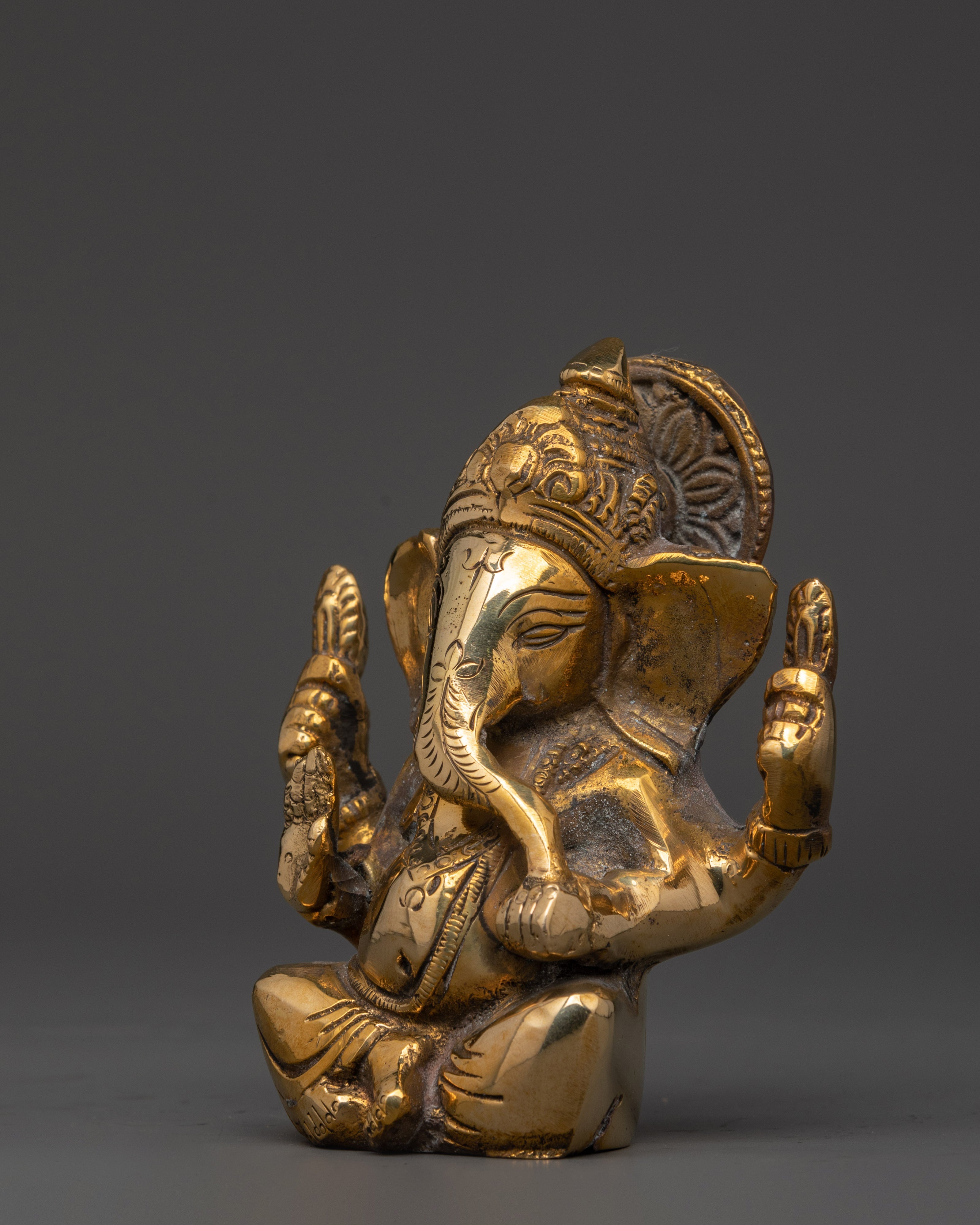 Handcrafted Brass Statue of Ganesh | Emblem of Prosperity