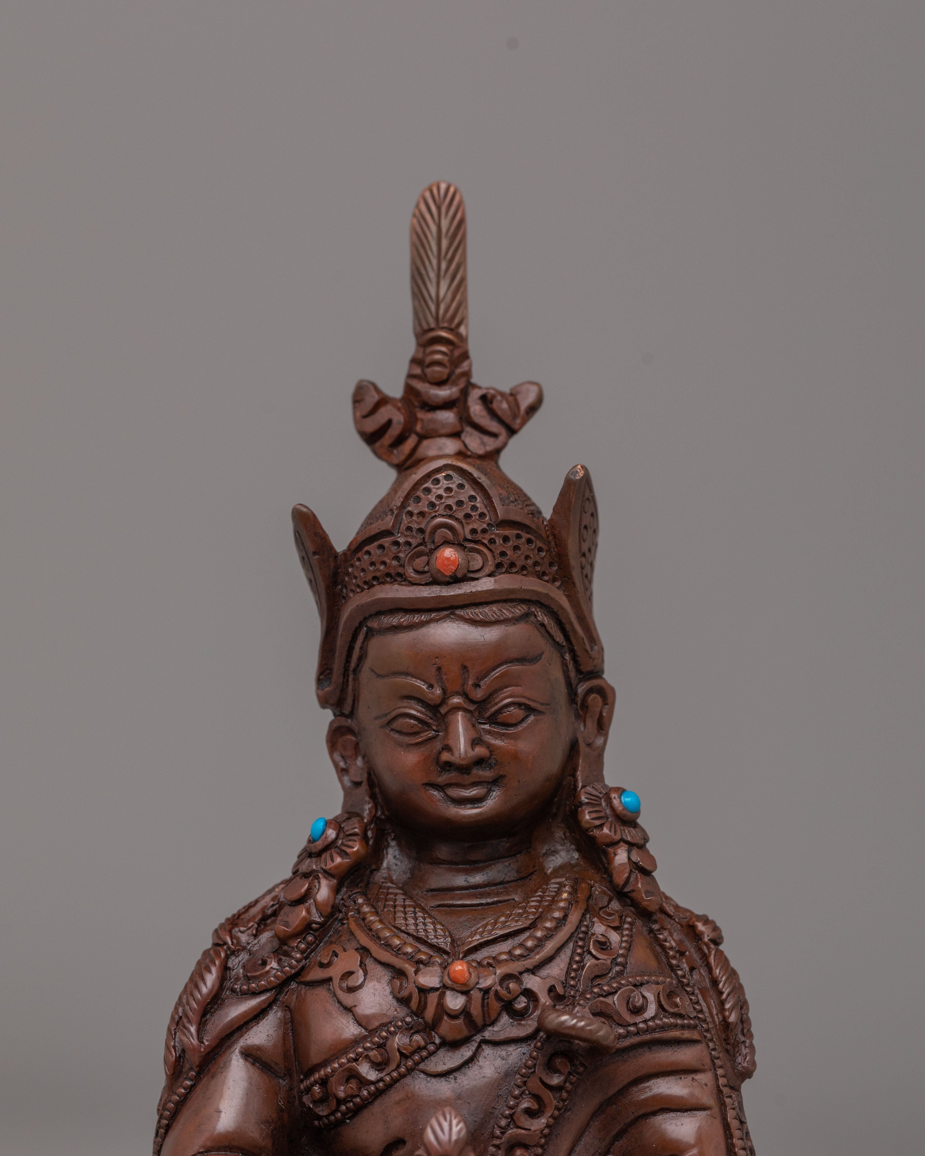 Tibetan Guru Rinpoche Statue | Buddhist Alter Decor