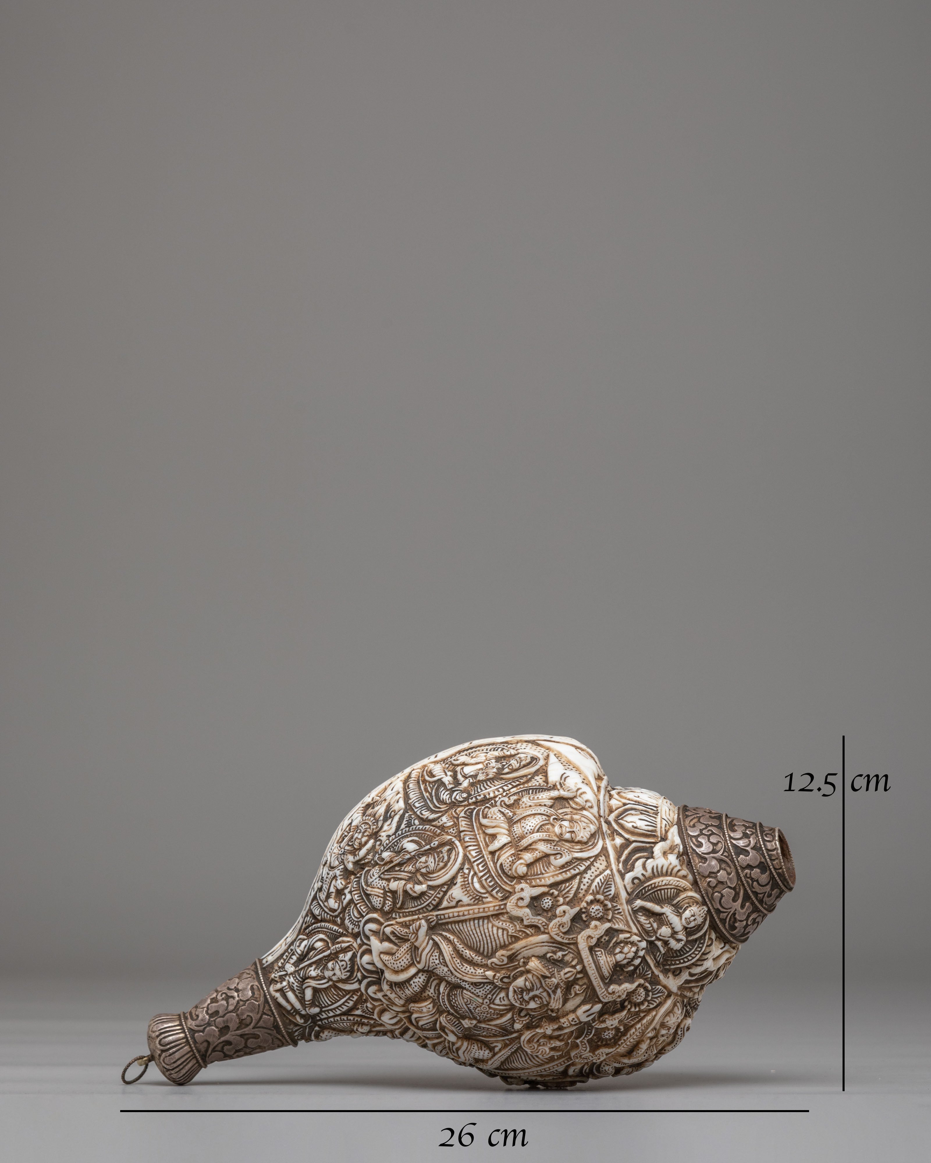 Guru Rinpoche Conch Shell | Tibetan Buddhist Ritual Tool