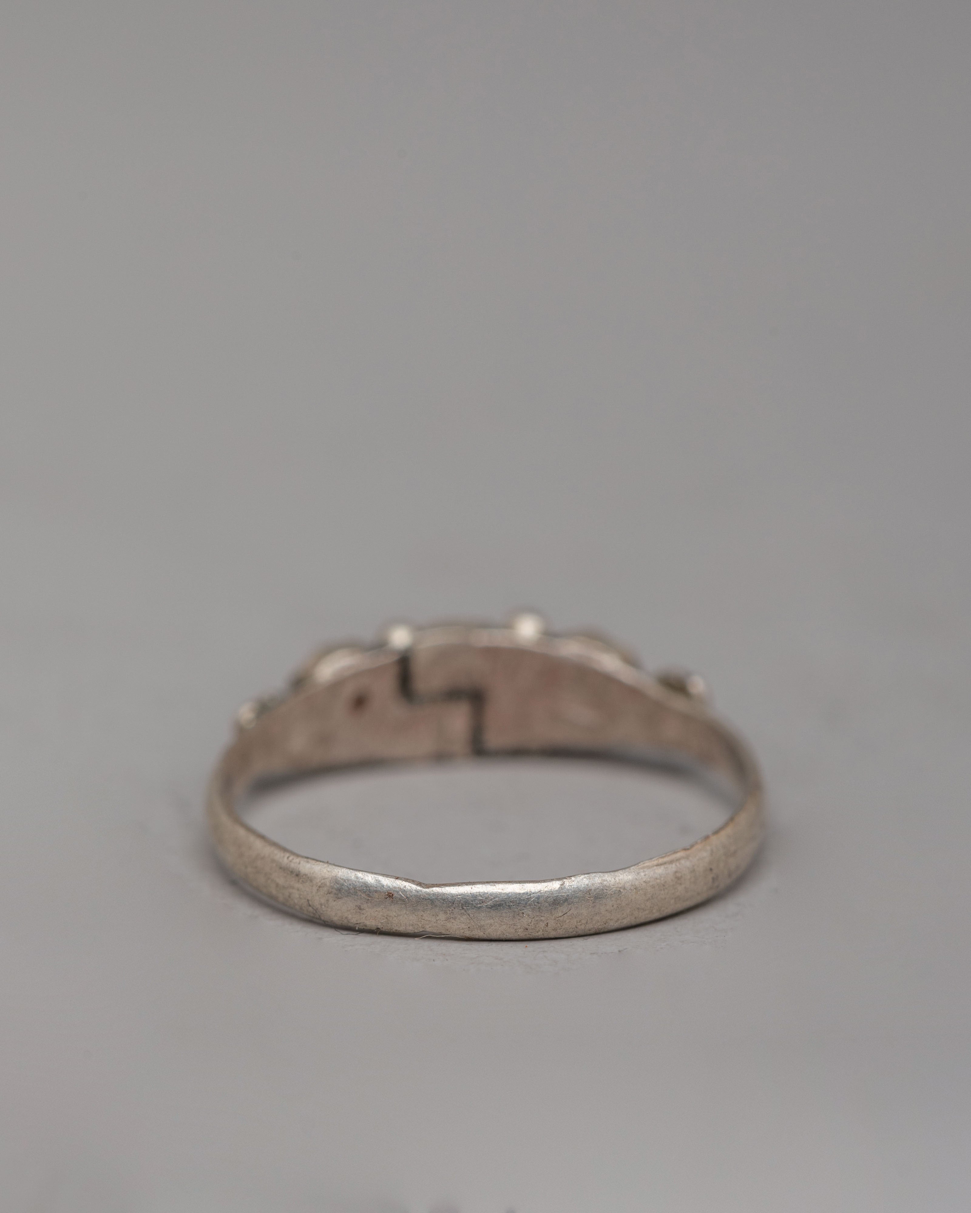 Artisan Stone Ring | Silver and Natural Zircon Jewelry