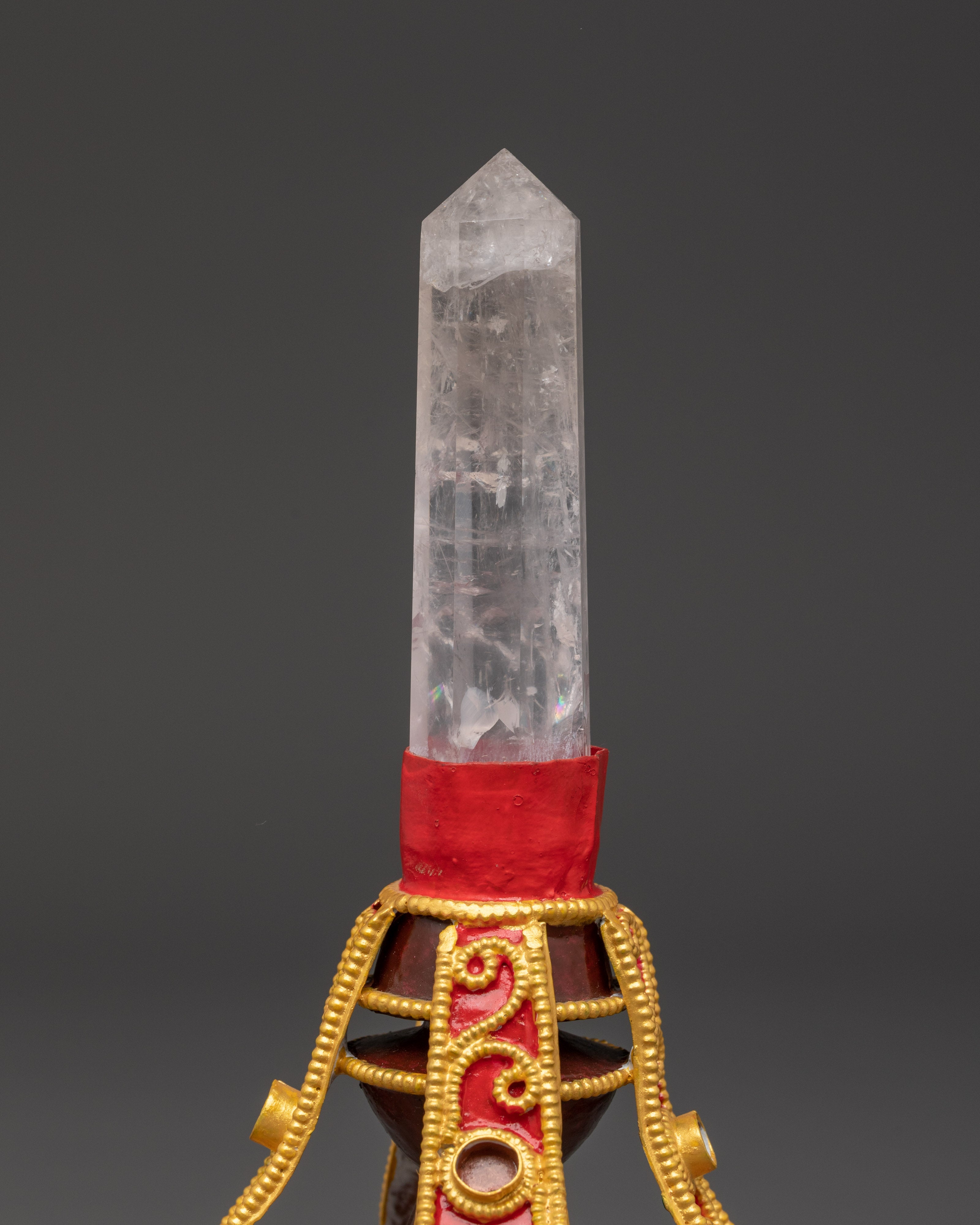 Ritual Crystal with Stand | Handcrafted Crystal Decor