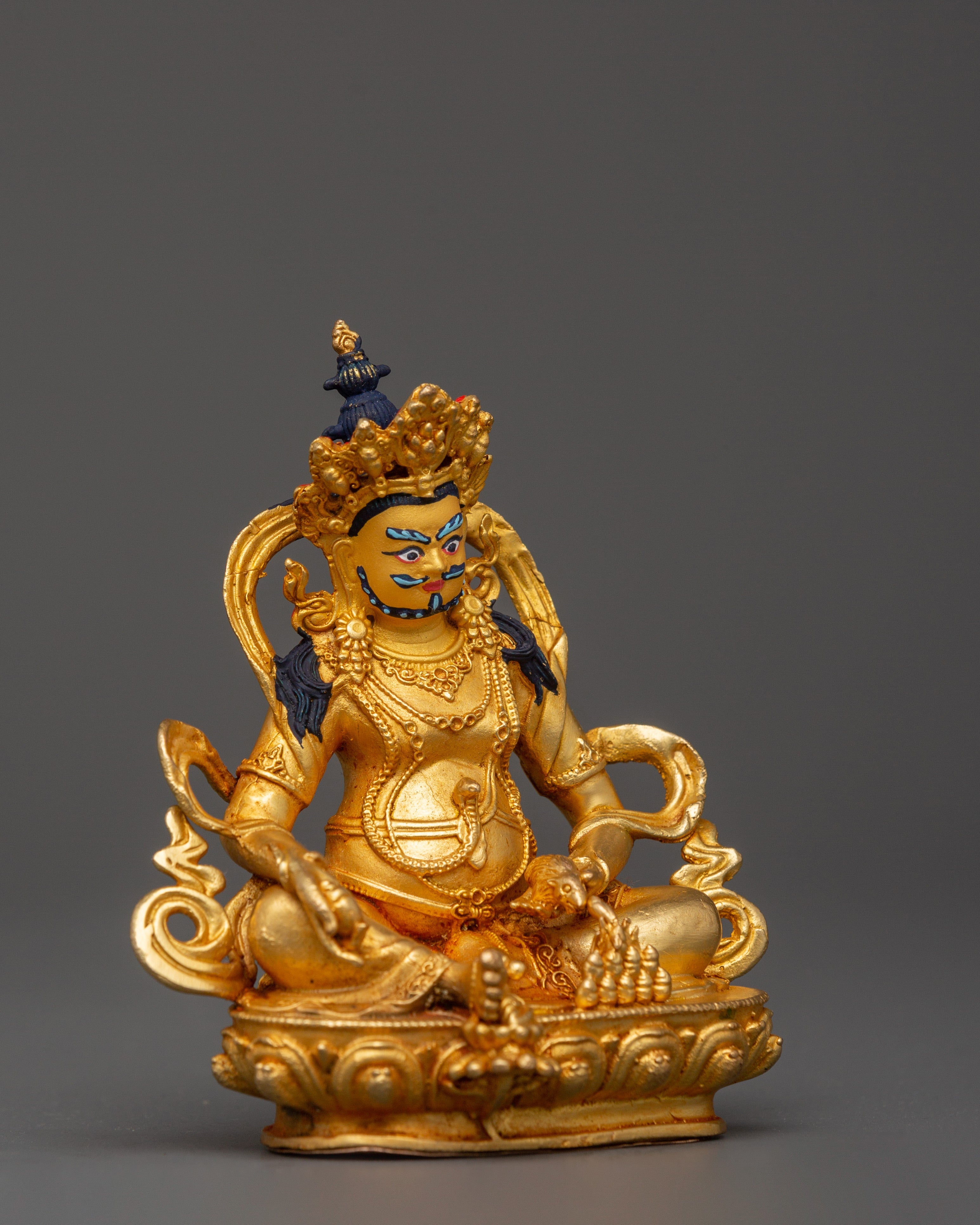 Lord of Wealth Dzambala Statue | Wrathful Fierce Buddhist Sculpture