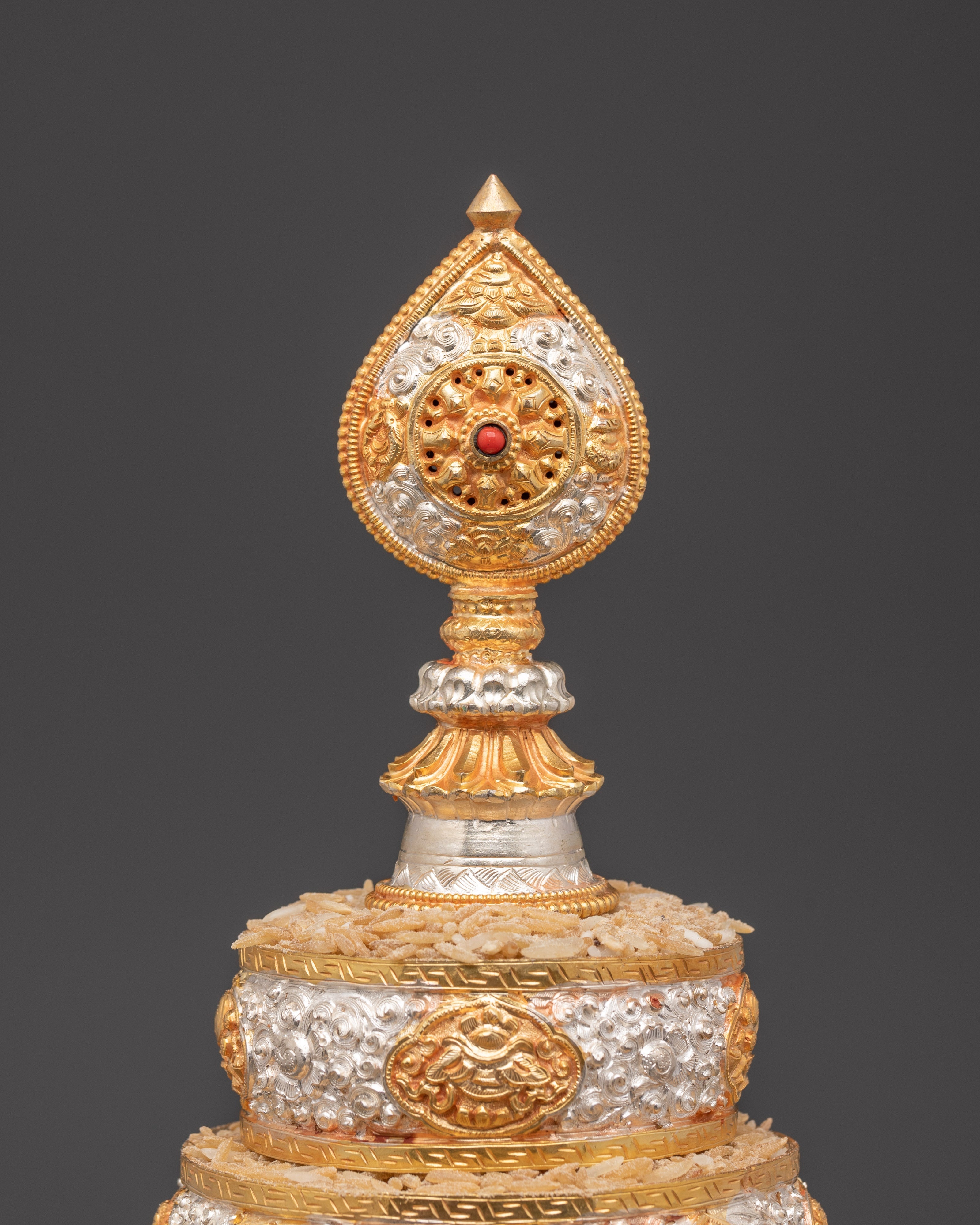 Exquisite Handcrafted Mandala Sculpture | Spiritual Gold & Silver Plated Decor