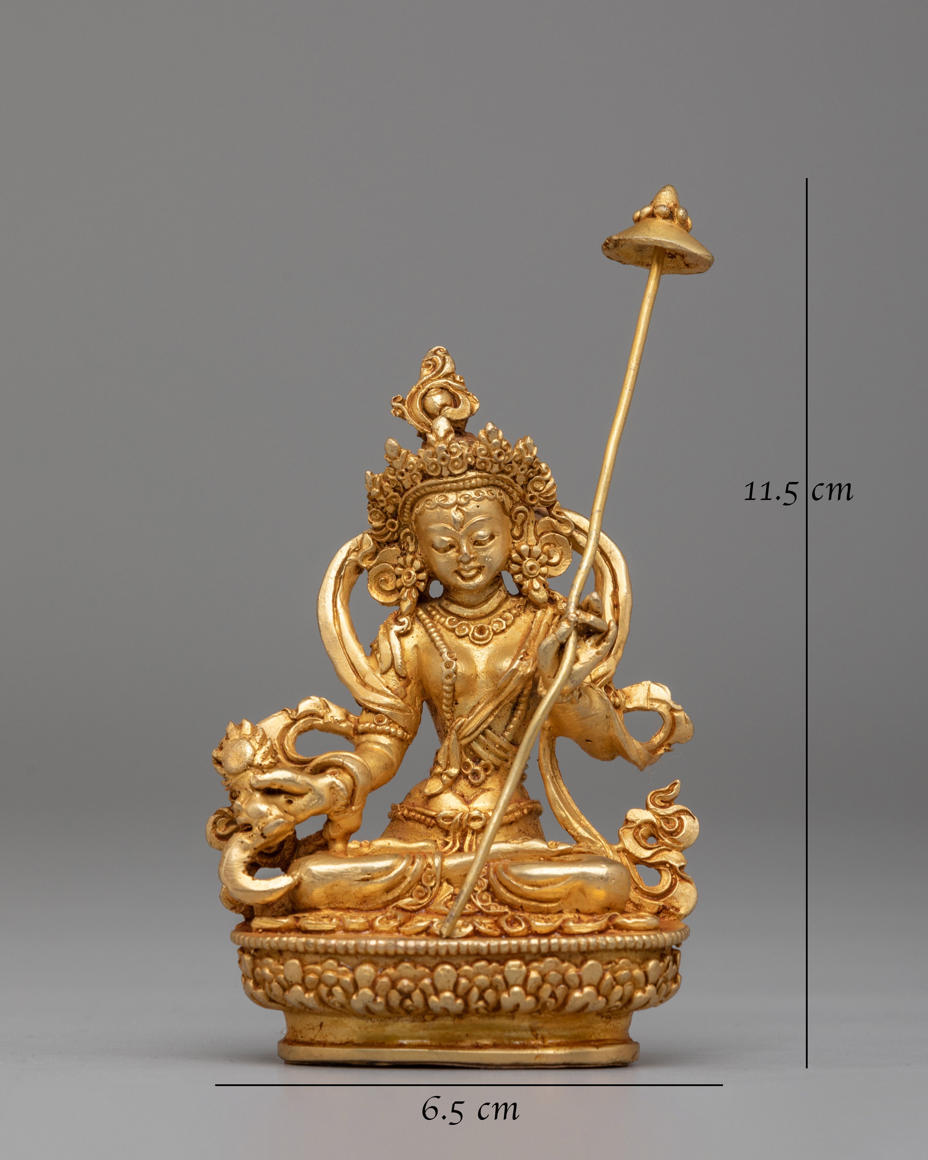 Himalayan Six Deities Statue Set | Gold Plated Buddhist Altar Decor