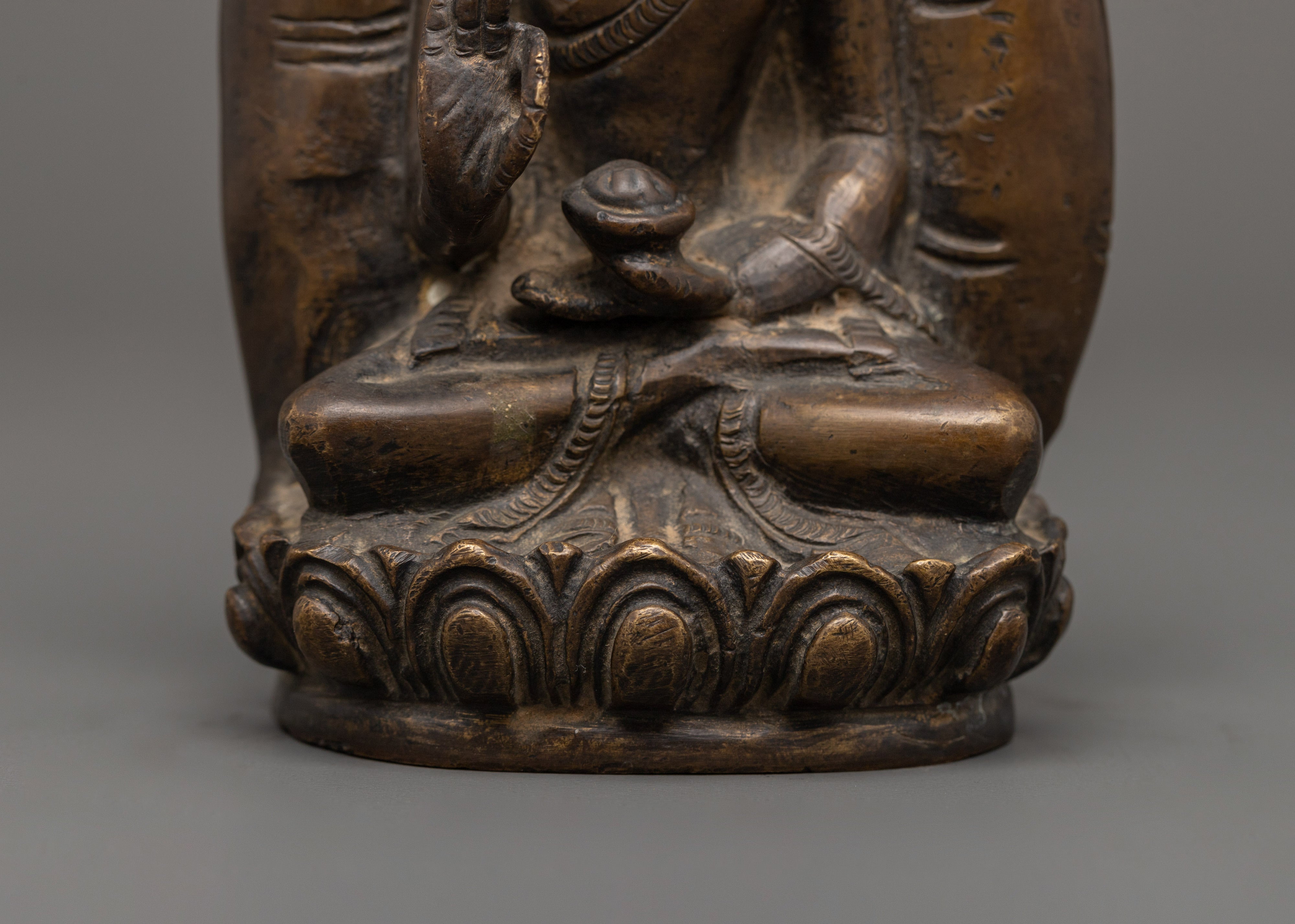 Brass Amogasiddhi Statue | Spiritual Altar Art
