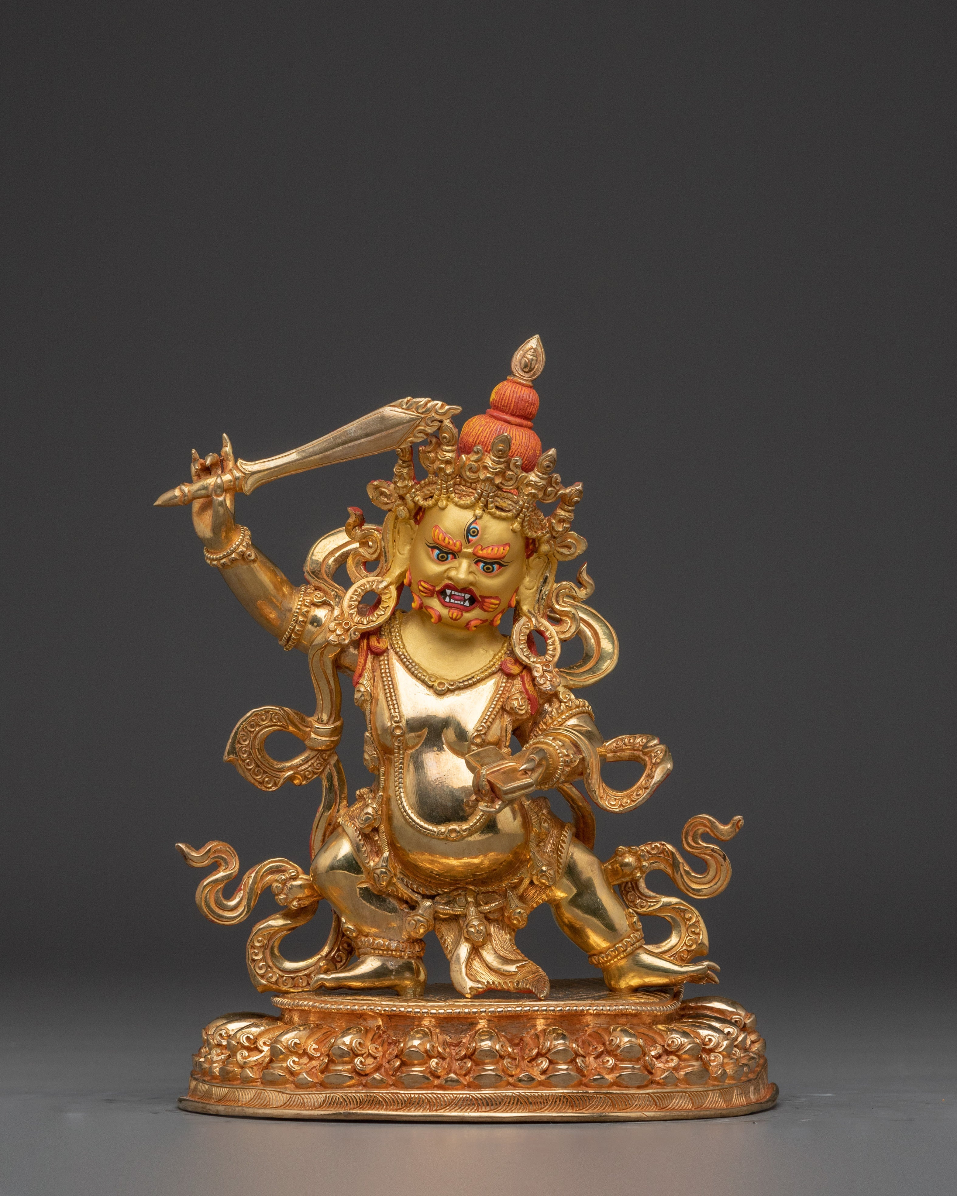 Nepalese Artwork of Black Manjushri | Tibetan Wisdom Deity