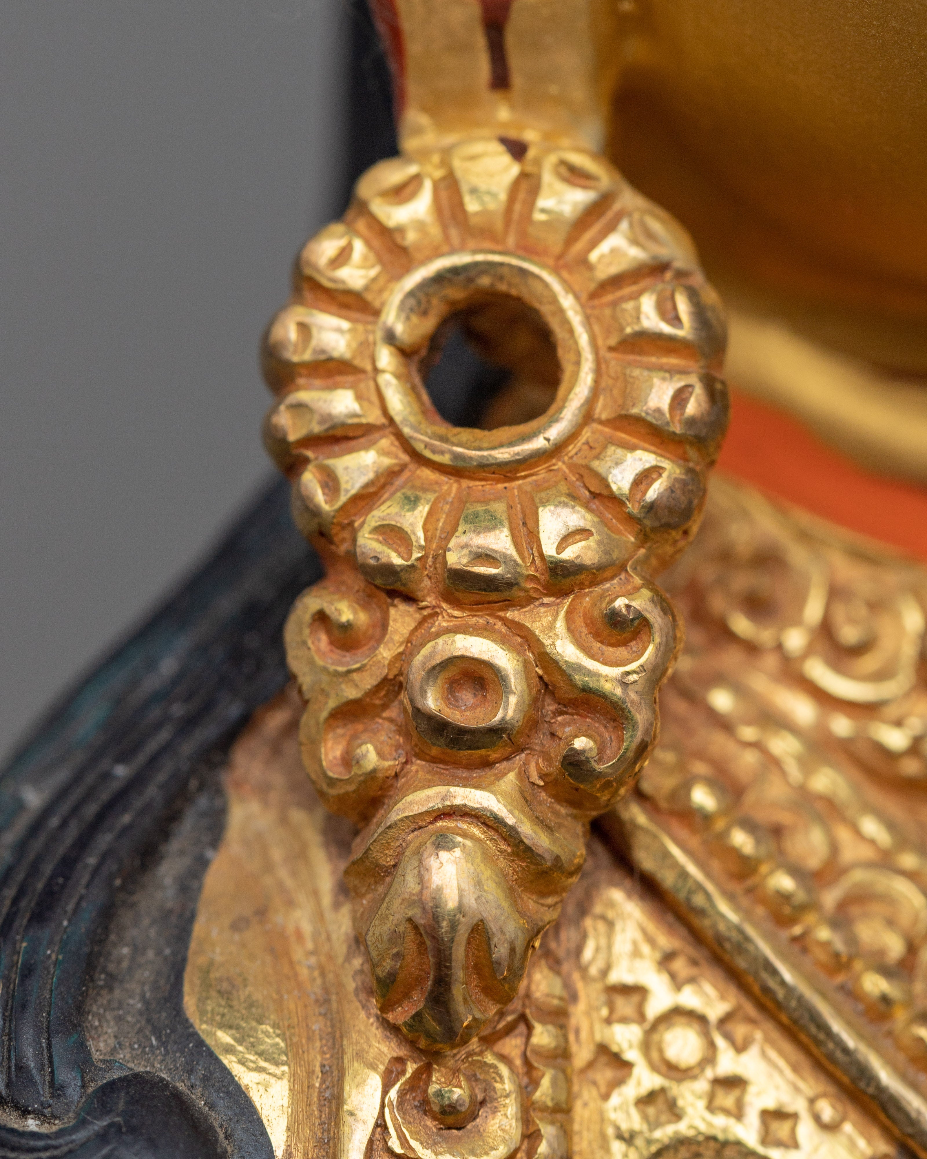 Guru Orgyen Norla Sculpture | 24K Gold Gilded Copper Vision