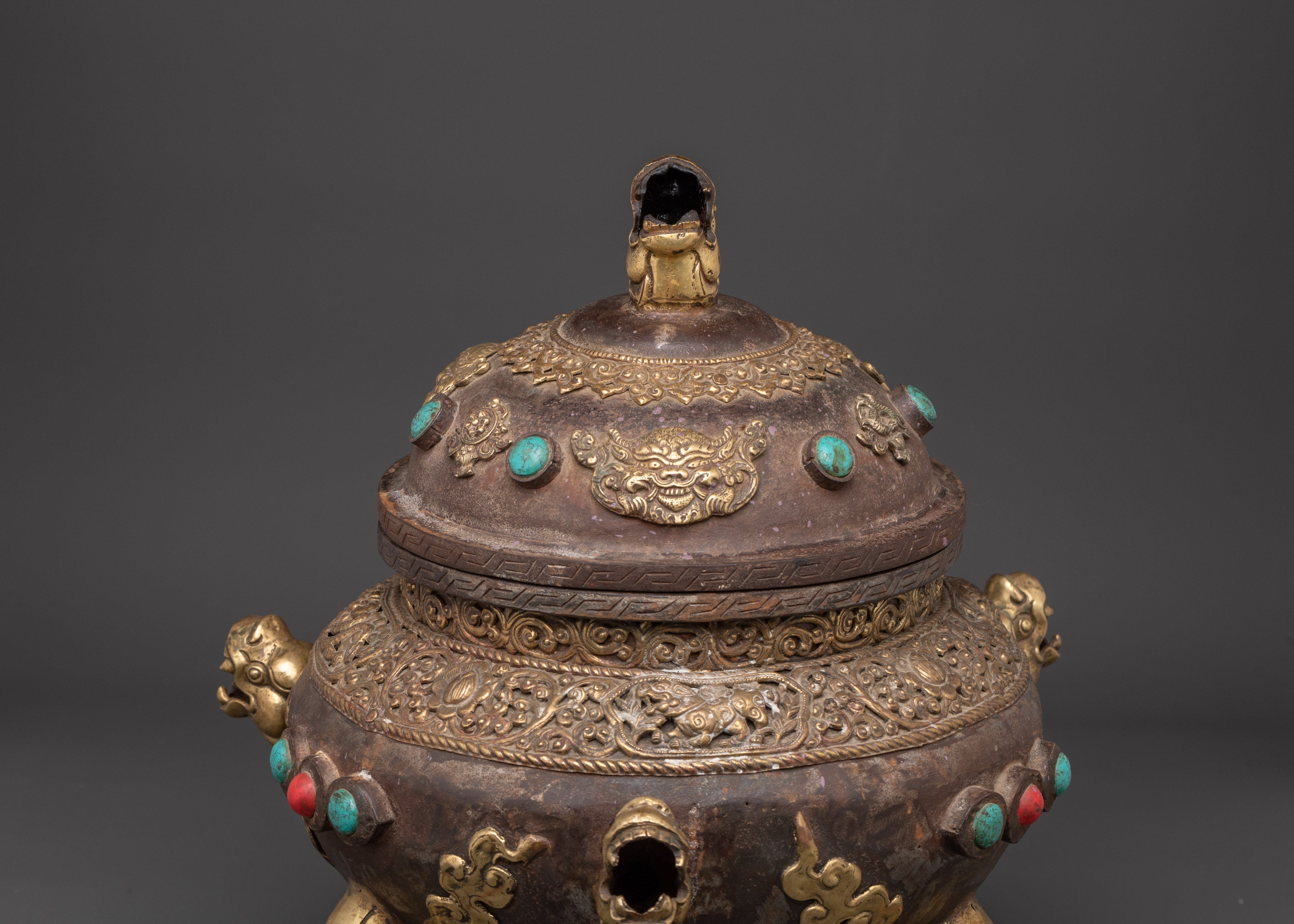 Incense Burner Meditaton Decor | Traditional Himalayan Ritual Burner