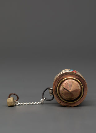 Handcrafted Copper & Brass Mantra Spinner | Wheel of Compassion