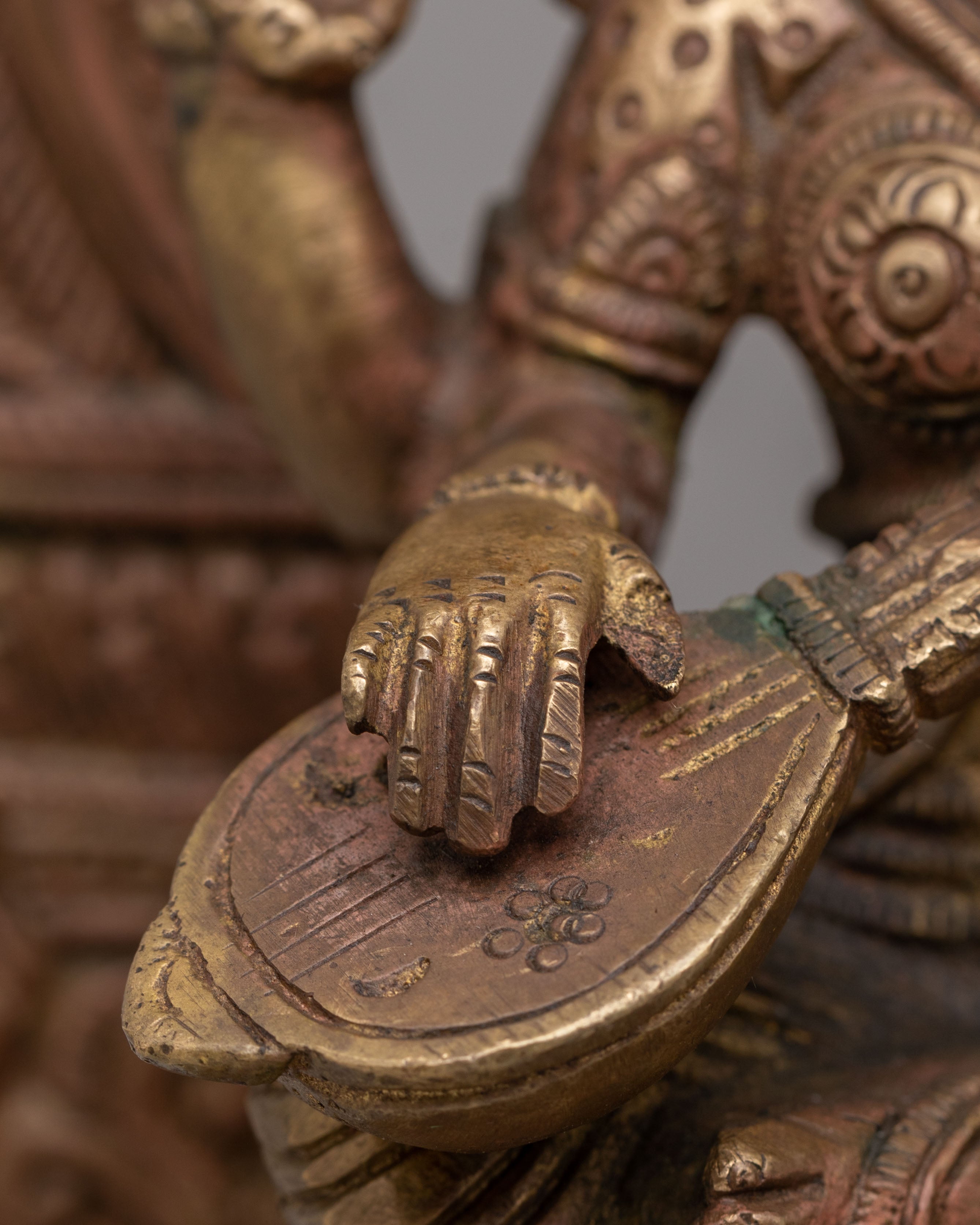 Sacred Divine Saraswati Veena Statue | Symbol of Wisdom and Creativity