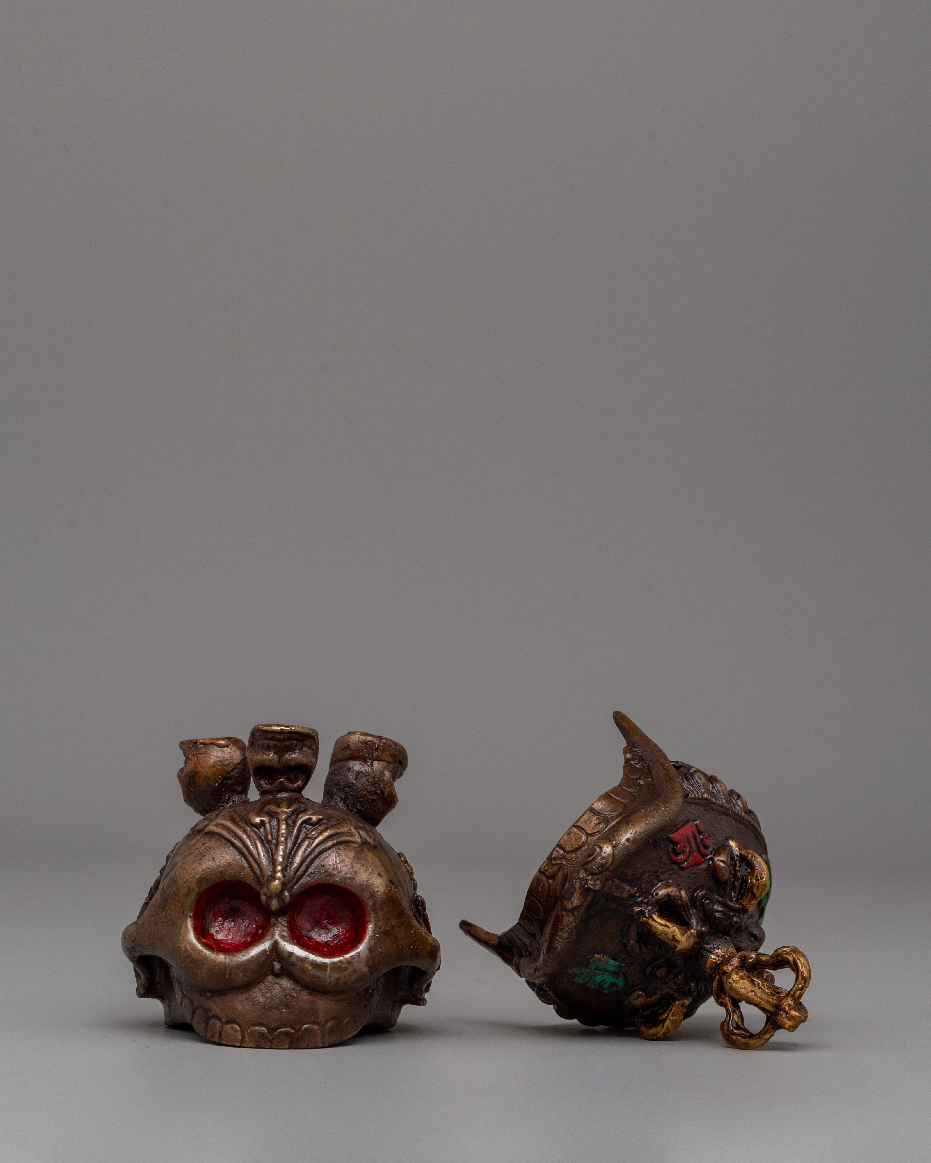 Oxidized Brass Ritual Skull | Spiritual Practices and Decor