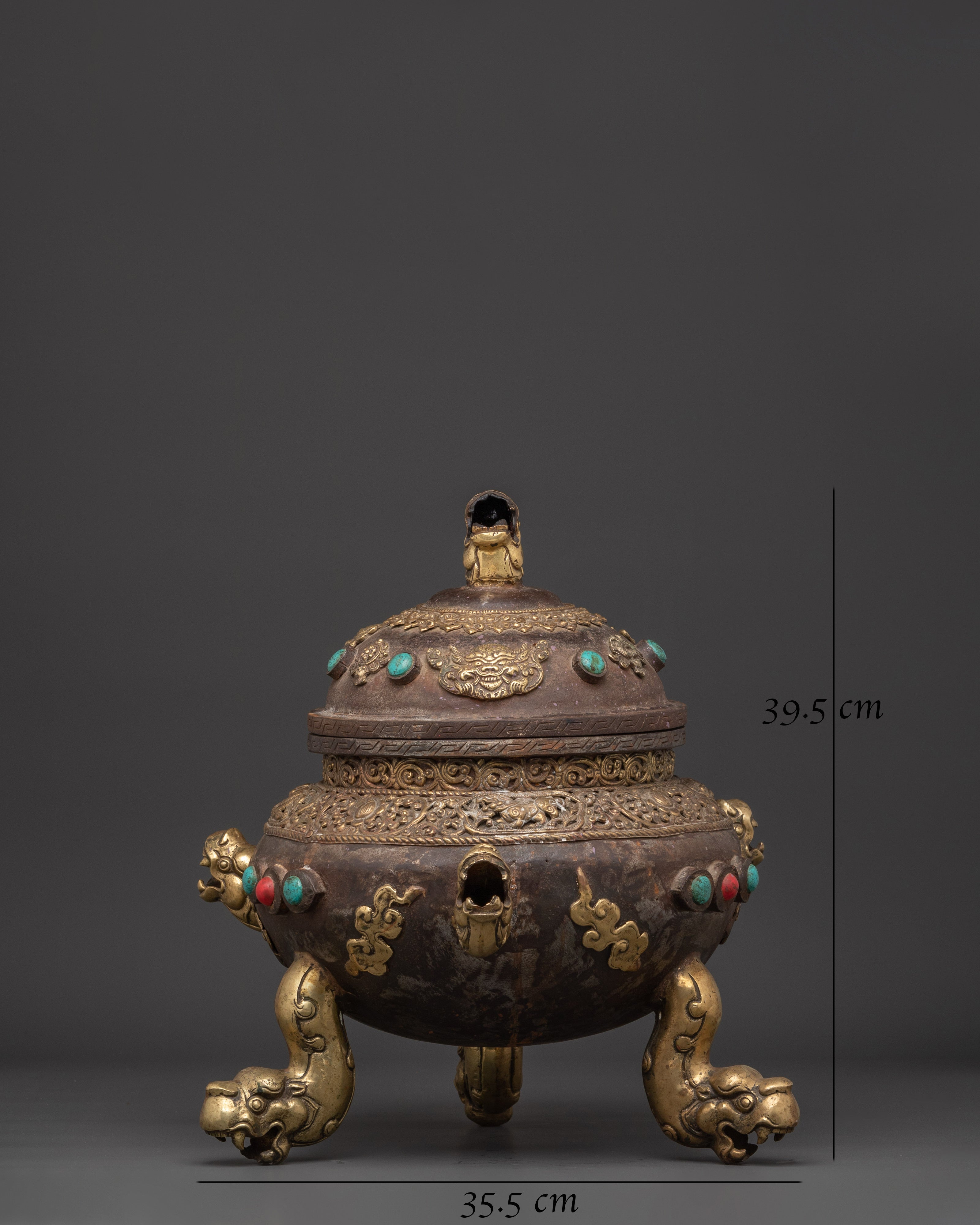Incense Burner Meditaton Decor | Traditional Himalayan Ritual Burner
