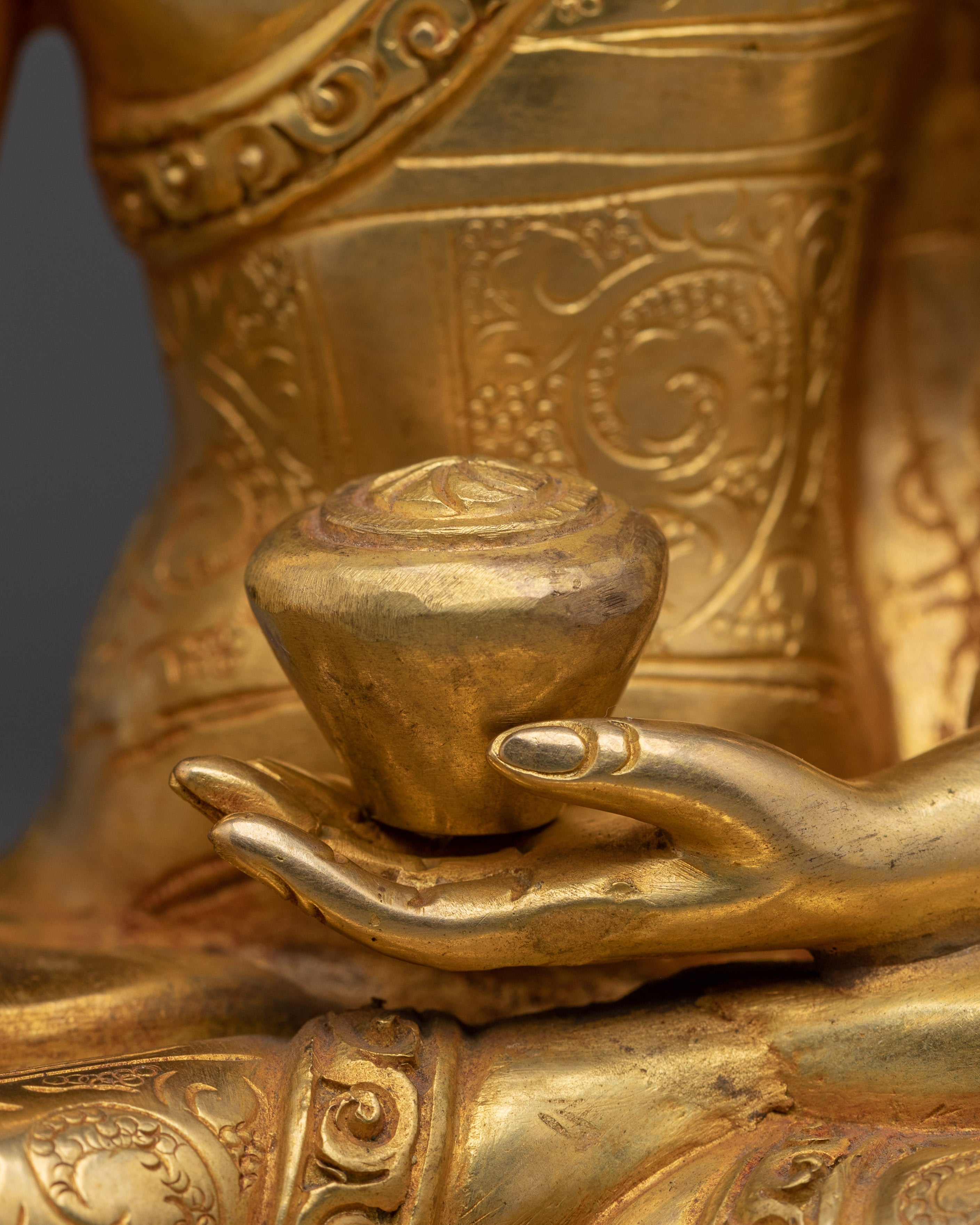 Handmade Shakyamuni Buddha The Enlightened One | Traditionally 24K Gold Gilded Statue