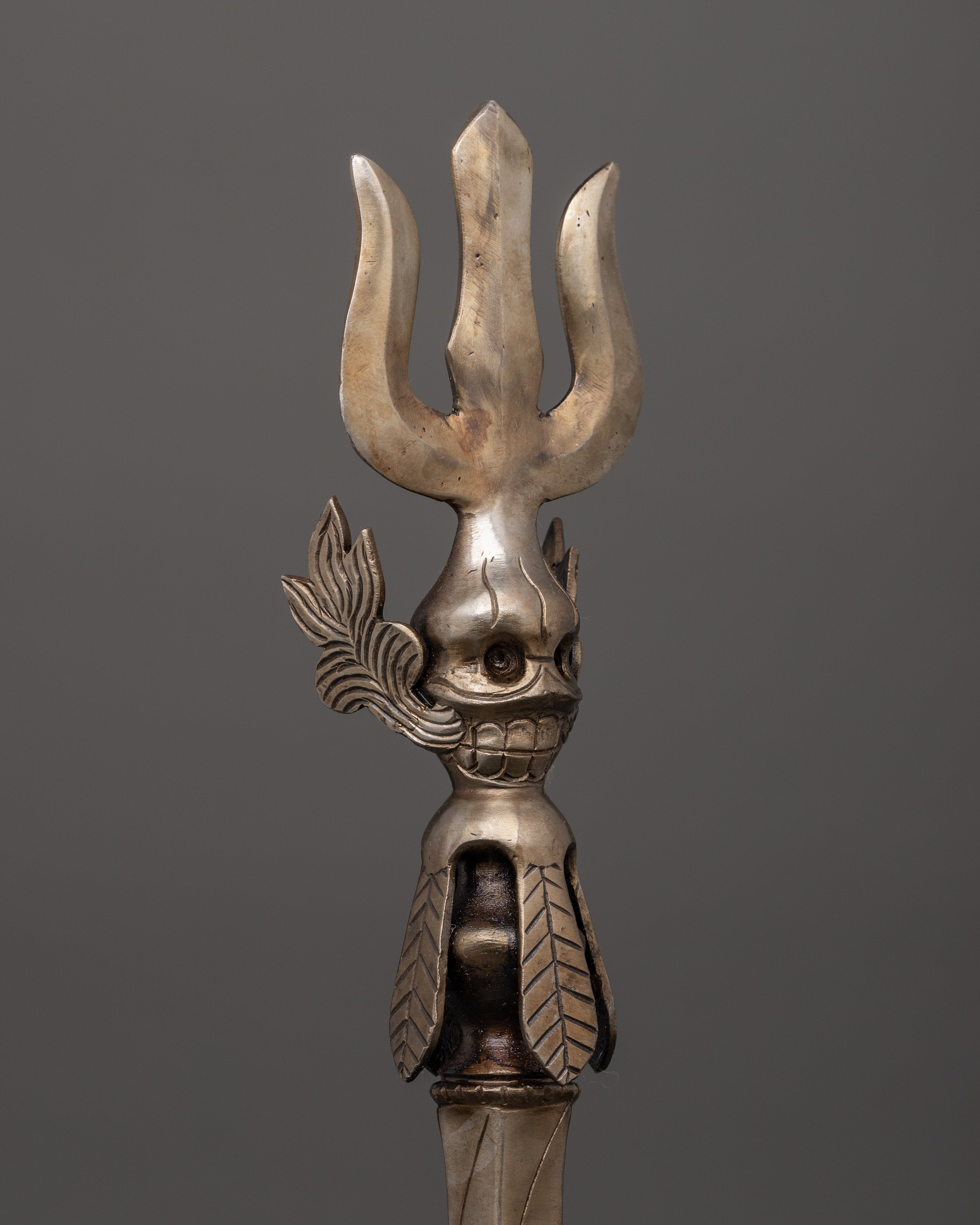 Handcrafted Iron Trisul Phurba Dagger | Protective Spiritual Tool for Altar & Meditation