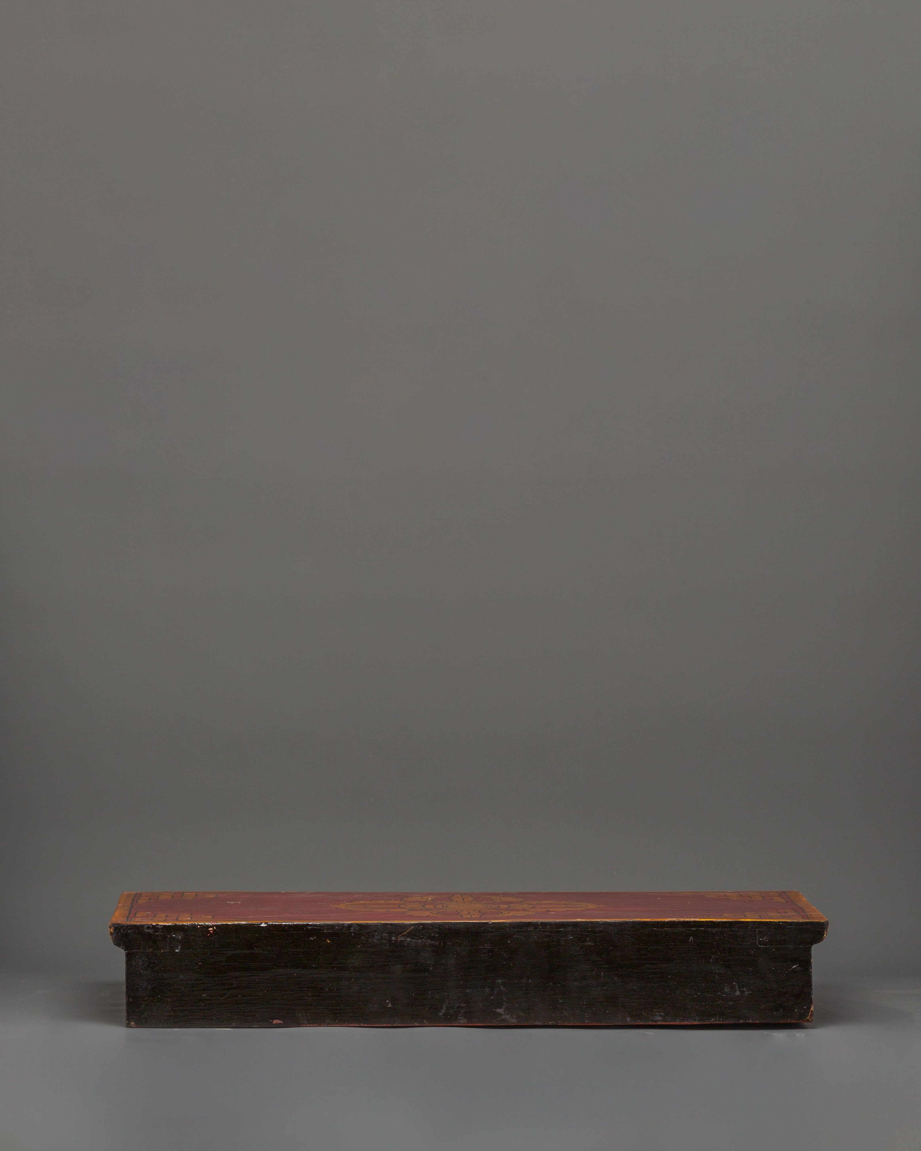 Hand-Painted Tibetan Wooden Folding Table | Snow Lion Ritual Altar Table