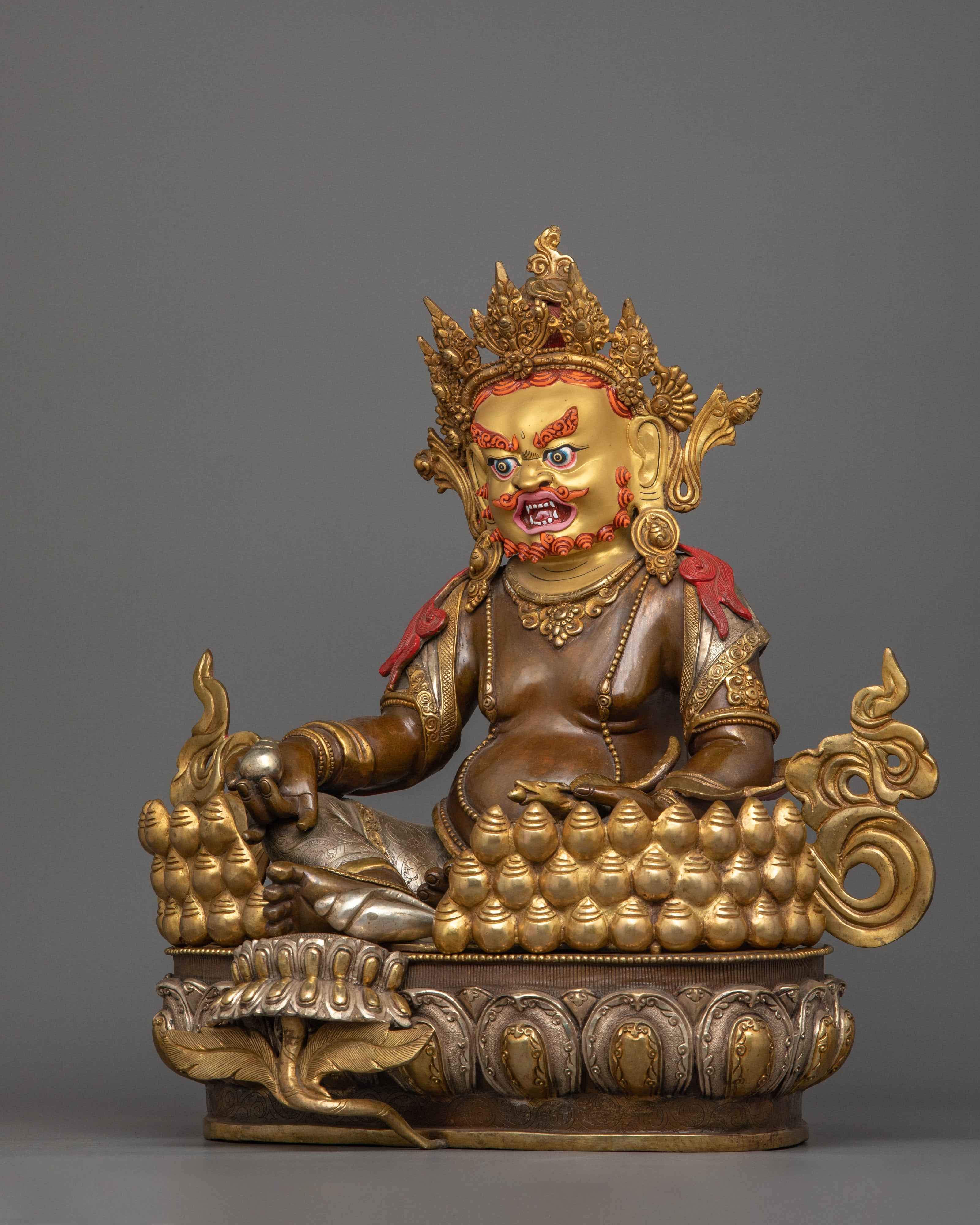 Dzambhala Buddhist Wealth Deity Figurine | The Guardian of Prosperity