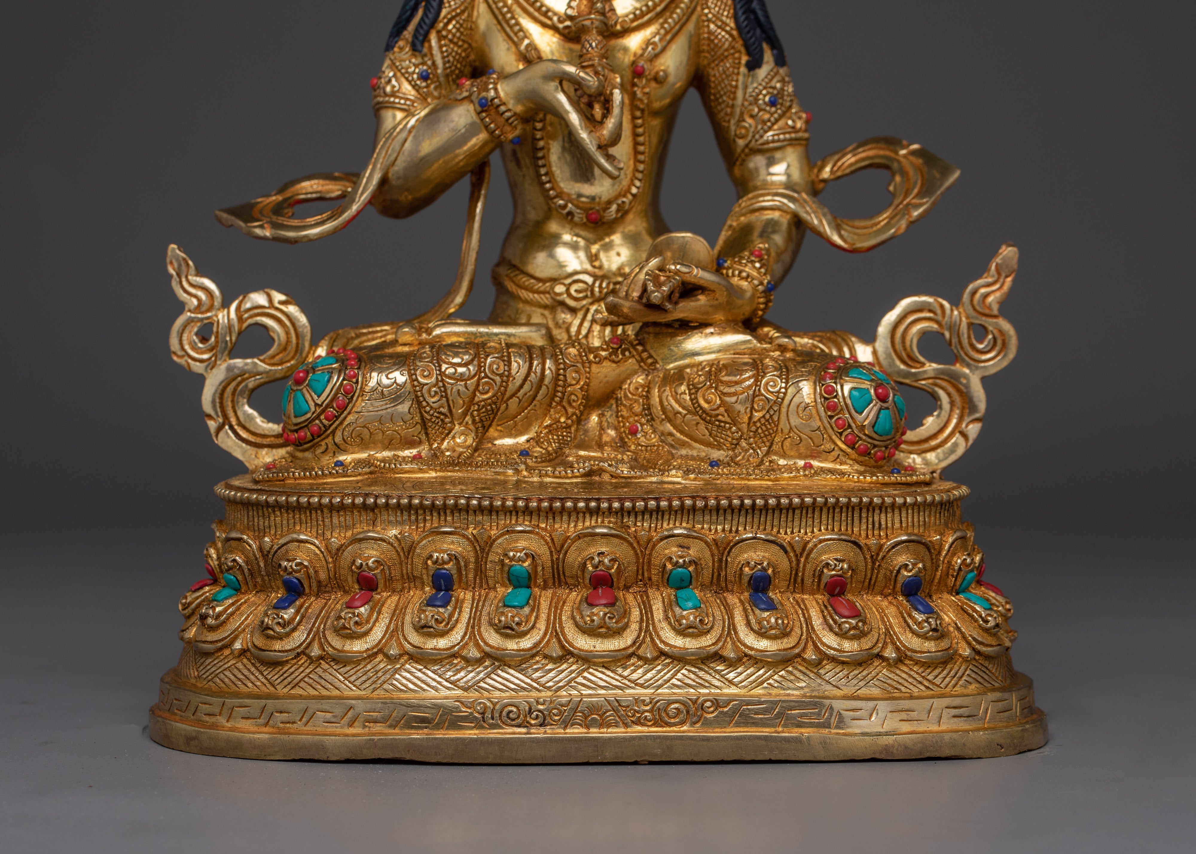 Handmade Dorje Sempa Golden Statue | Vajrasattva - Embodiment of Purification