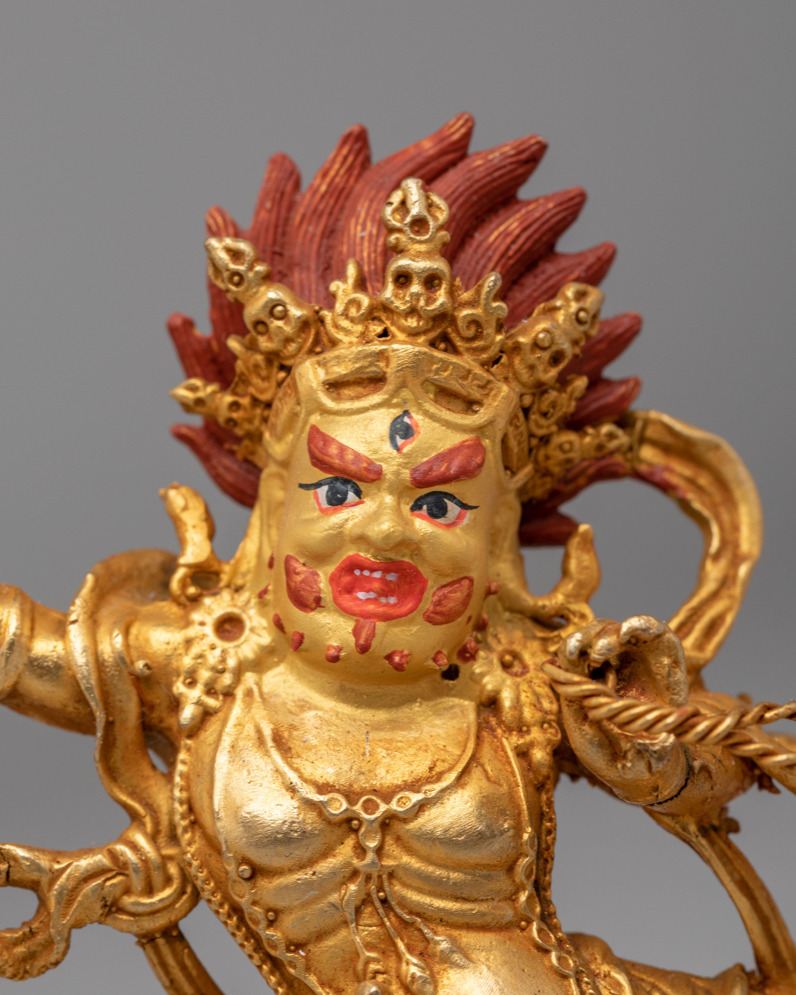 Sacred Vajrapani Statue | Wrathful Protector Deity Sculpture