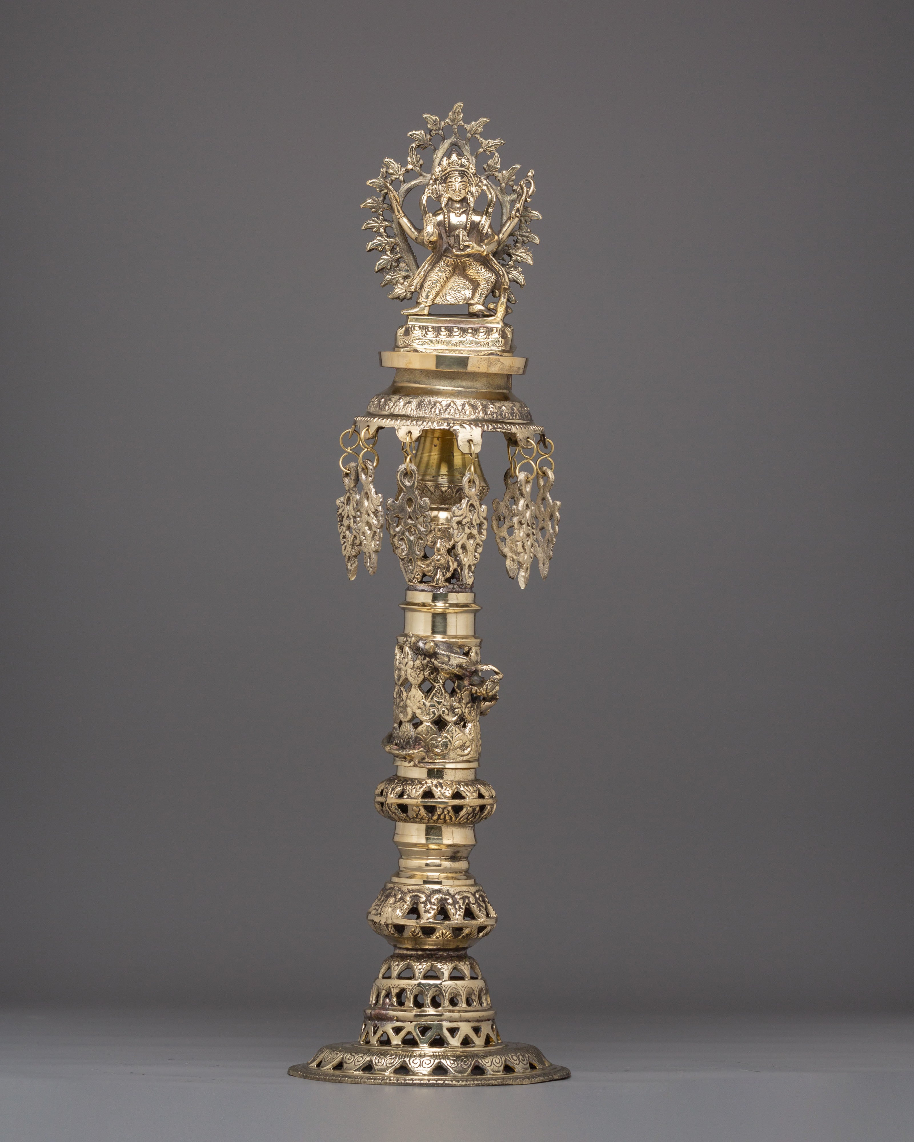 Handmade Panas Oil Lamp Set | Sacred Brass Lamp