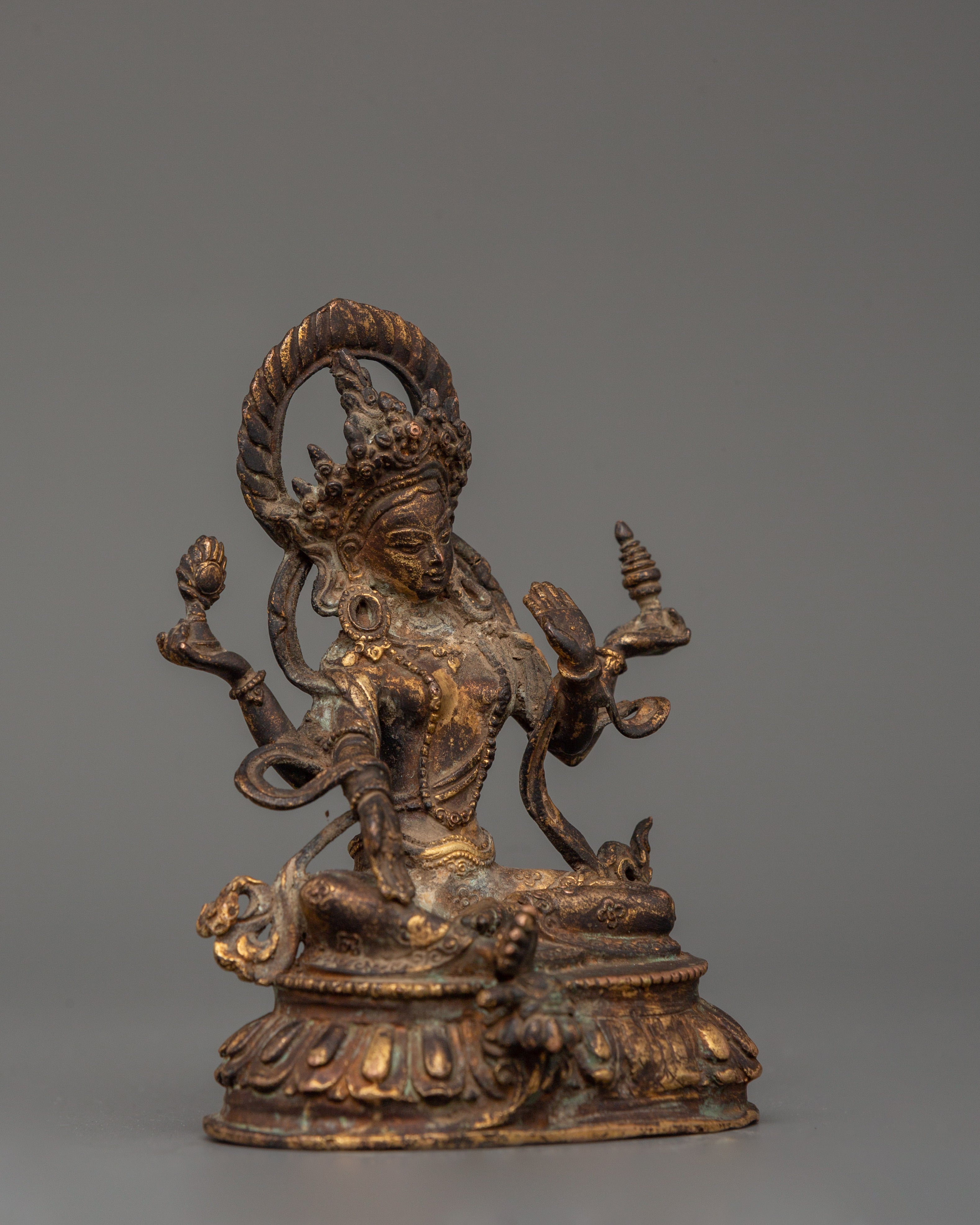 Hindu Wealth Deity Laxmi Statue | Prosperity and Blessings Figurine