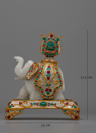 Elephant Decor Statue | Decor for Spiritual Spaces and Animal Enthusiasts