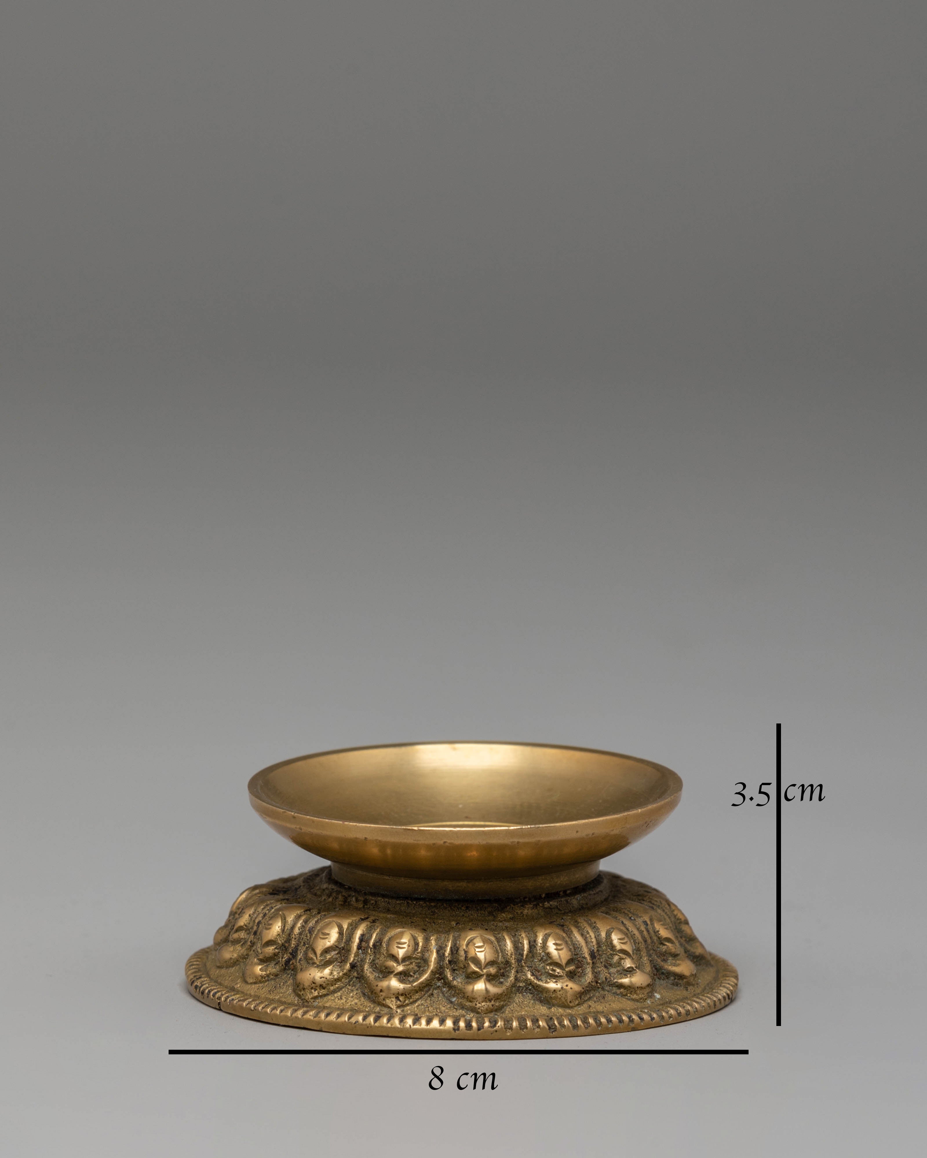 Oil Lamp for Offering | Handmade Brass Lamp for Rituals and Meditation