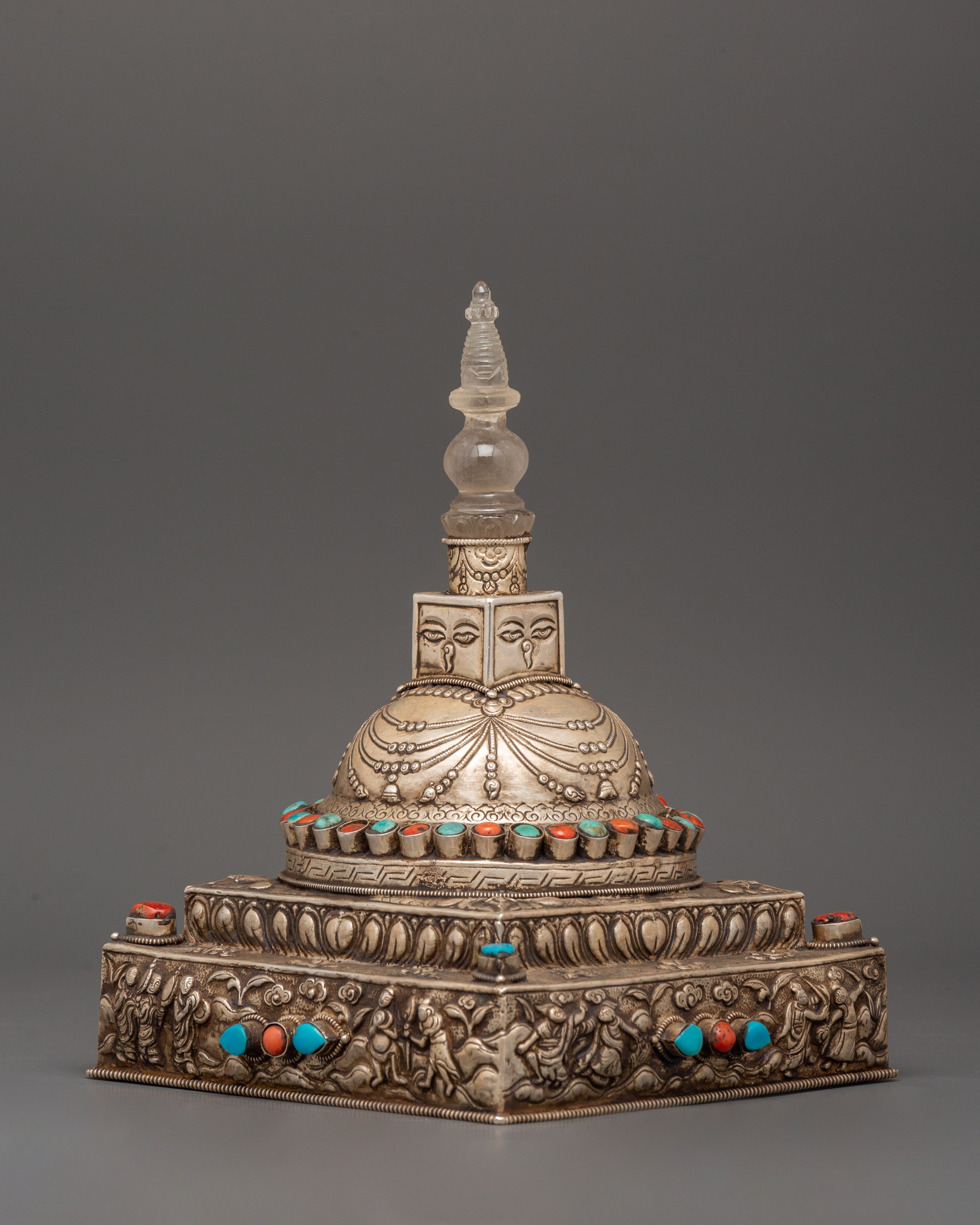 Chaitya Stupa Spiritual Art for Peaceful Spaces | Handcrafted Decorative Shrine