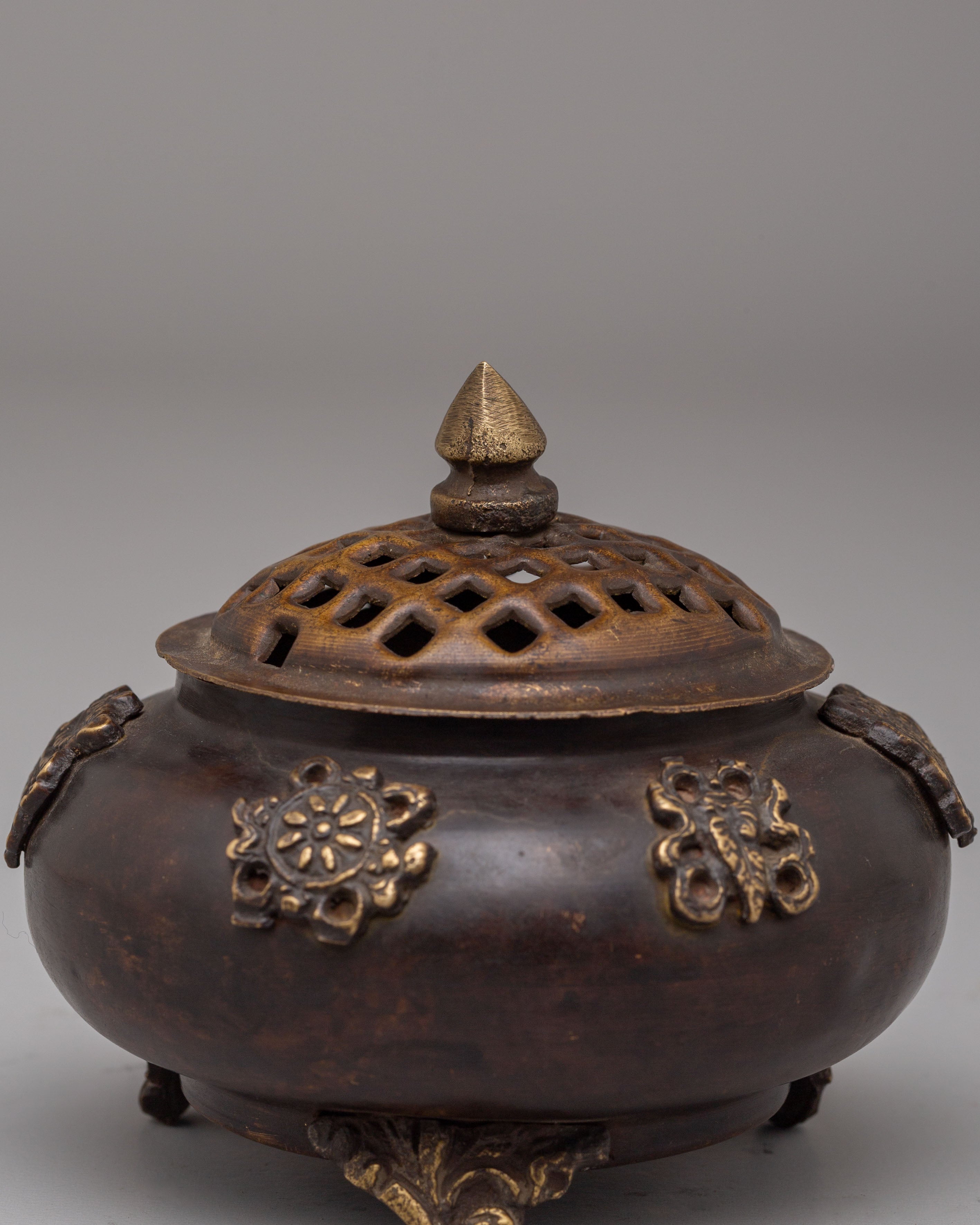 Handmade Traditional Incense Burner | Tibetan Meditation Altar Art